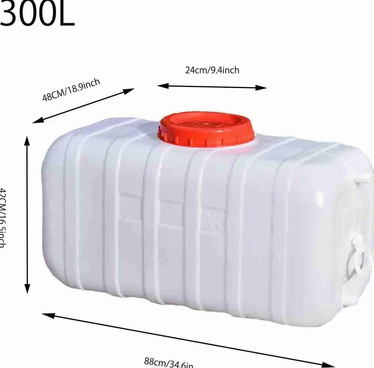 Tanque Almacenamiento Agua Rectangular Plástico Contenedor Almacenamiento Agua Purificada Grado Alimenticio Adecuado Exteriores
