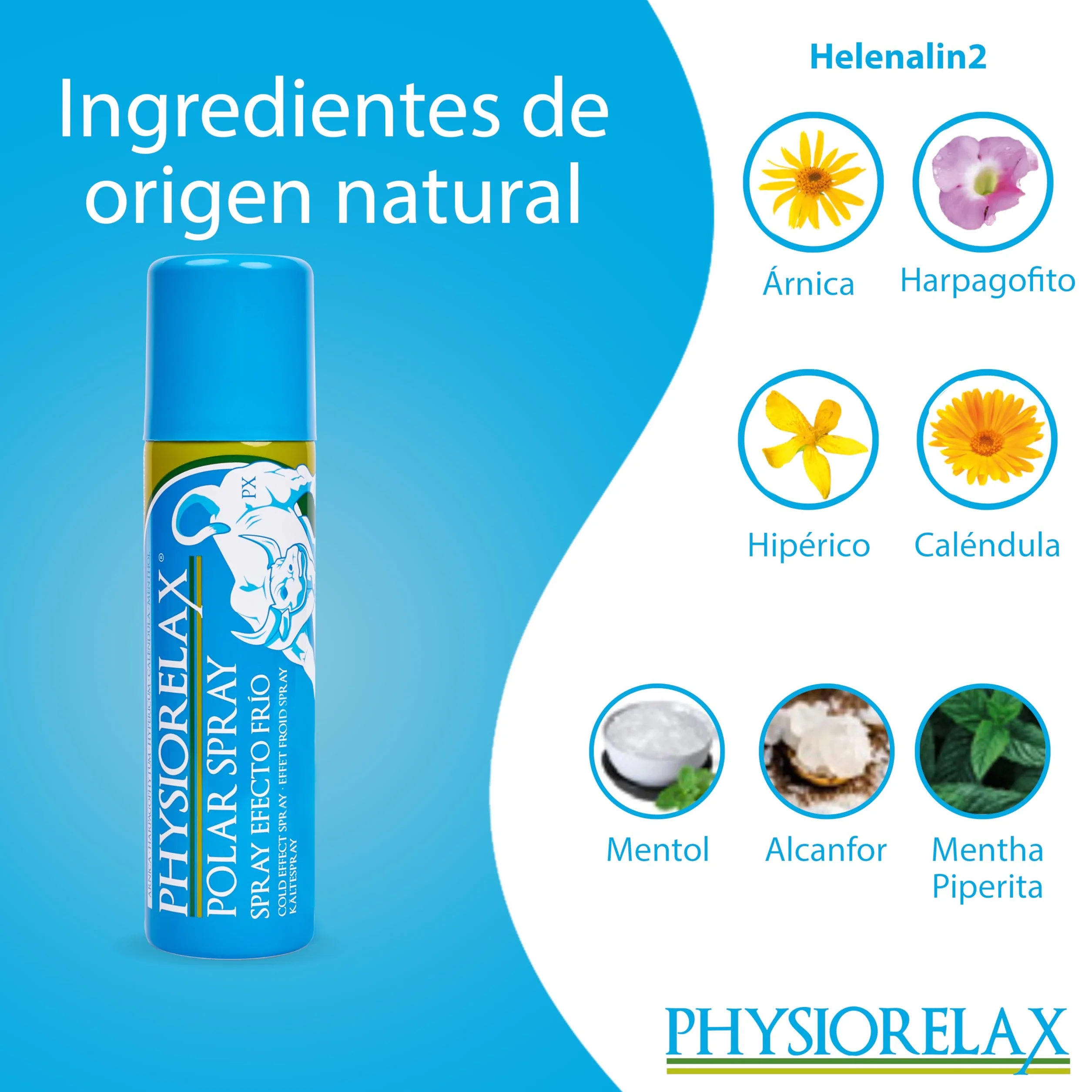 Physiorelax Polar Spray Efecto Frío 150 ml Árnica Ingredientes Naturales