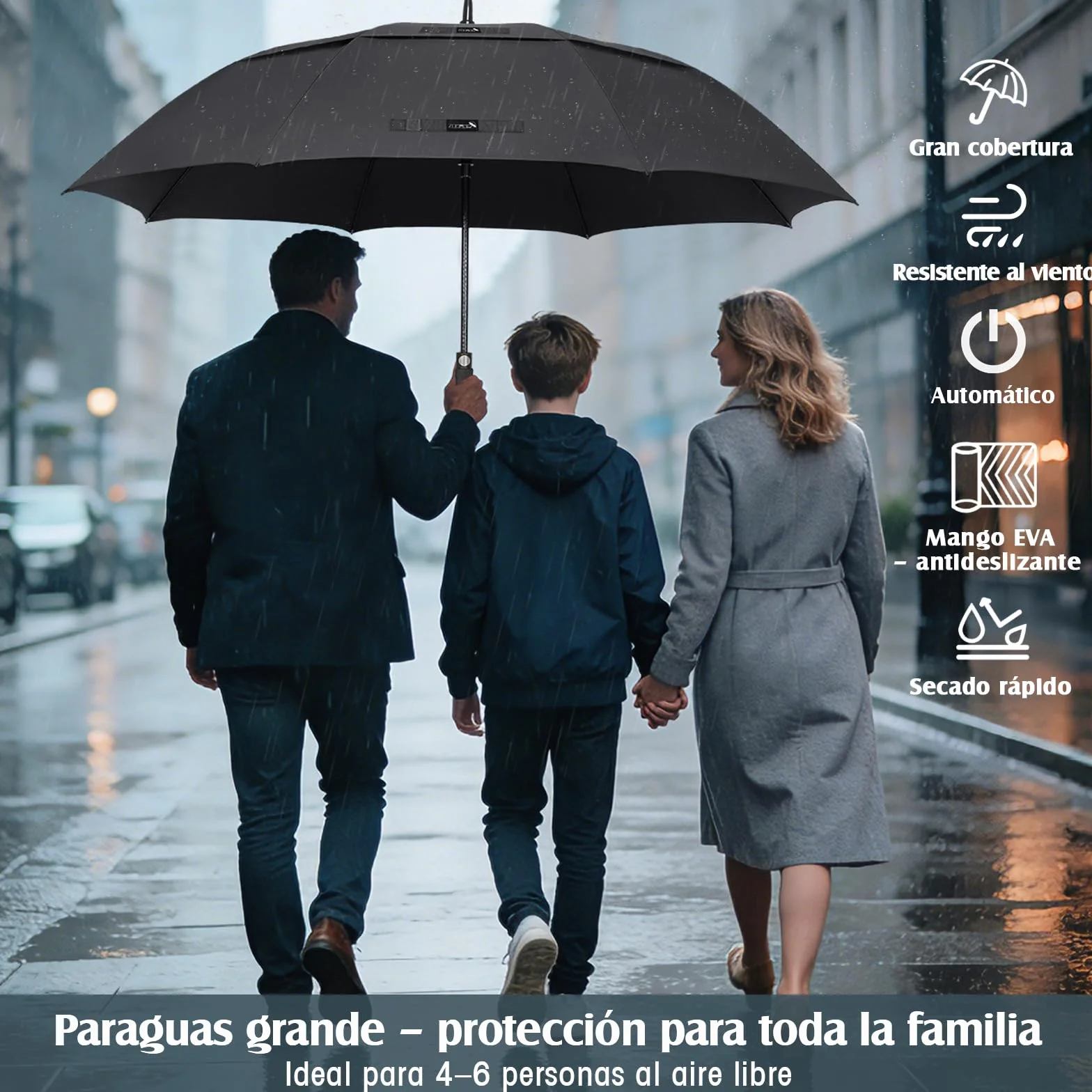 ZOMAKE Paraguas de Golf Grande Resistente al Viento,Resistente al Viento,50/54/62/68/72 Pulgadas,Paraguas de Golf Grande,Doble Toldo Ventilado para Hombres,Paraguas Extragrande de Gran Tamaño