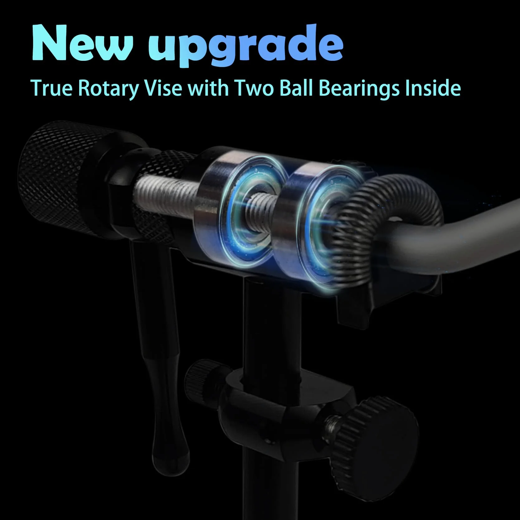 EUPHENG Madison True - Tornillo de banco giratorio con dos rodamientos de bolas en el interior, más suave, rotación de 360 grados, fácil ajuste de resistencia a la rotación, tamaños de gancho de 26 a