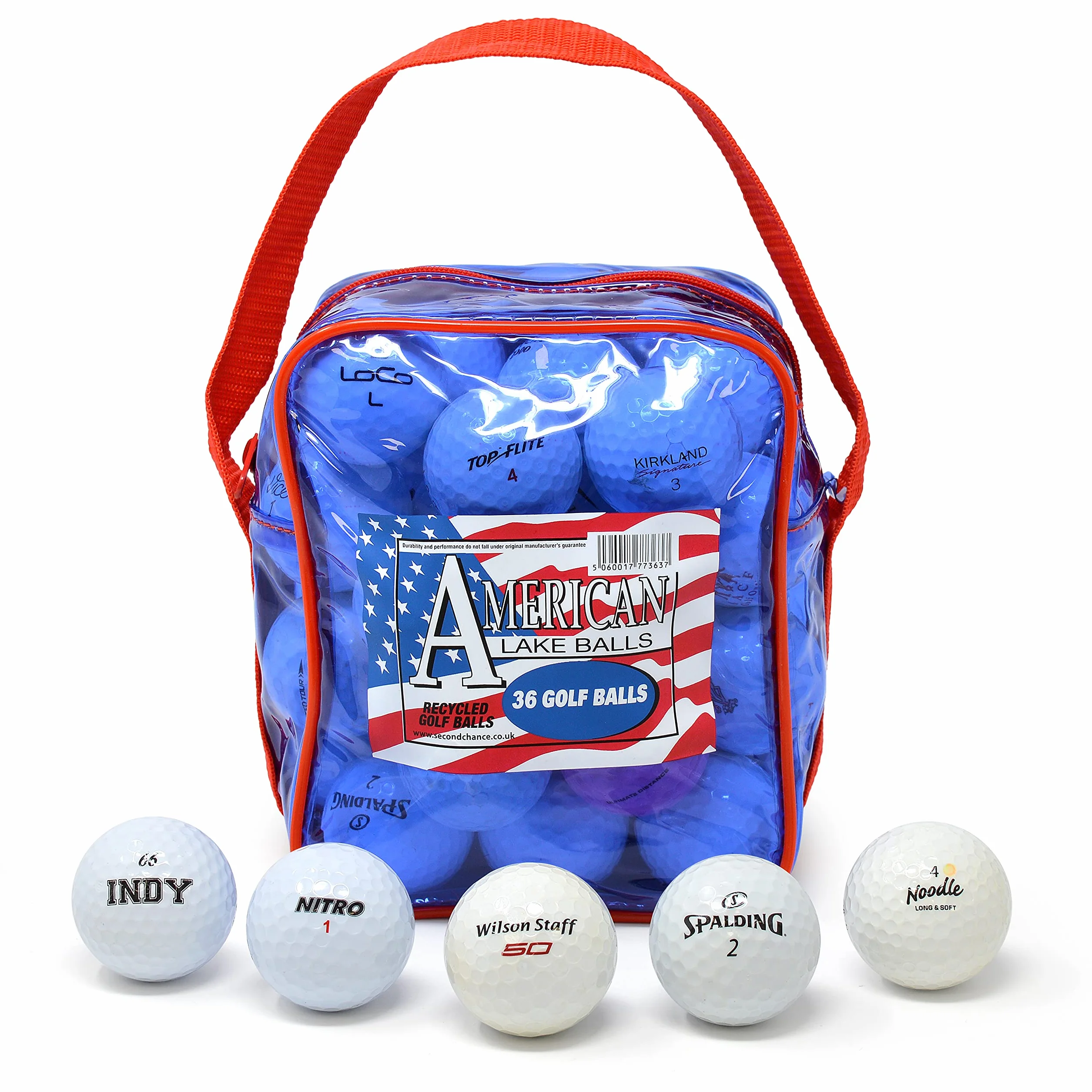 Second Chance 36 Pelotas de Golf con Bolsa de Almacenamiento