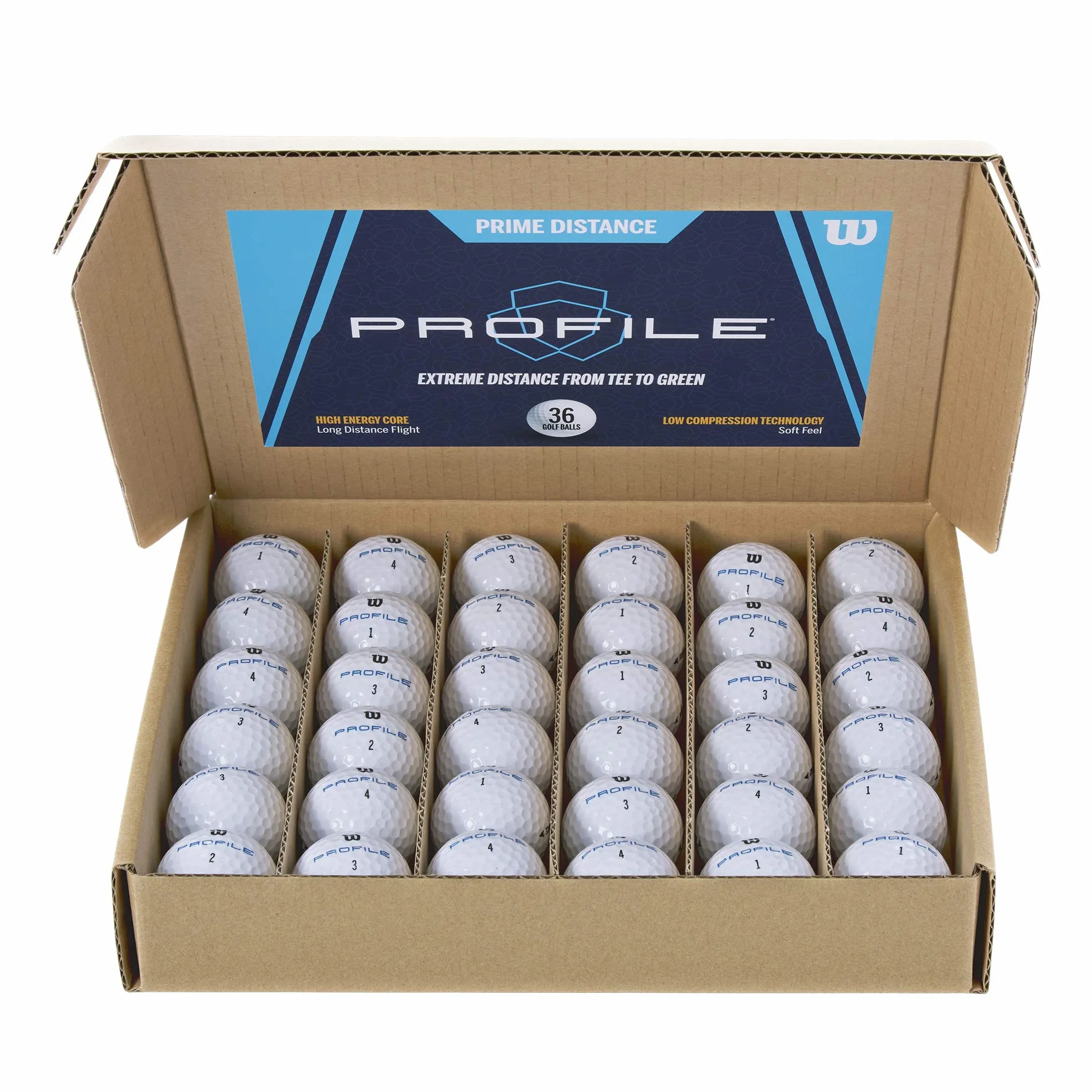 Wilson Pack de 36 Pelotas de Golf Profile Distance