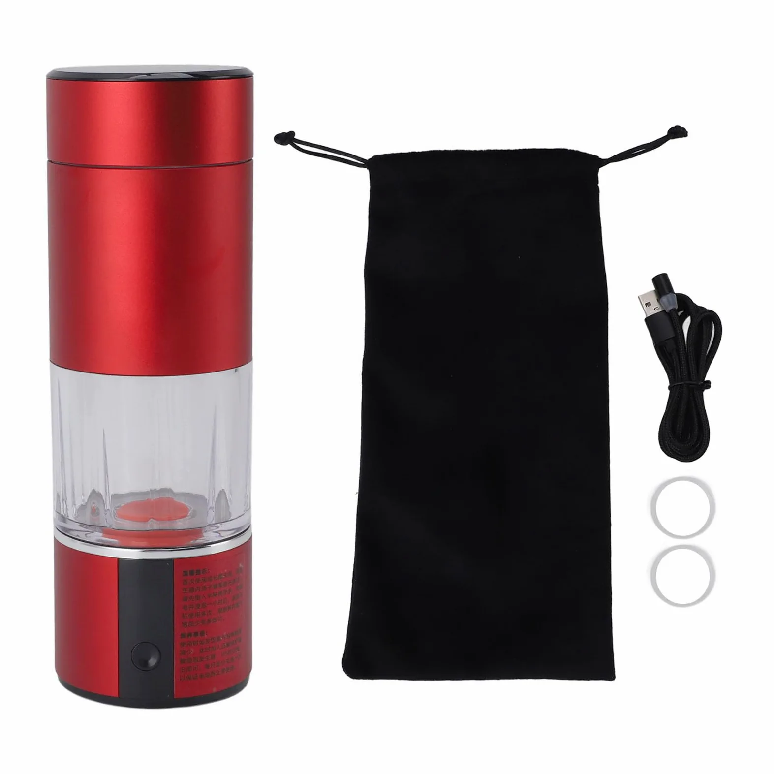 Luocute Botella de Agua de Hidrógeno, 230ML 13520ppb Hidrógeno de Alta Concentración con Tecnología SPE PEM, Indicador LED de Calefacción Termostática de Limpieza Inteligente (rojo)