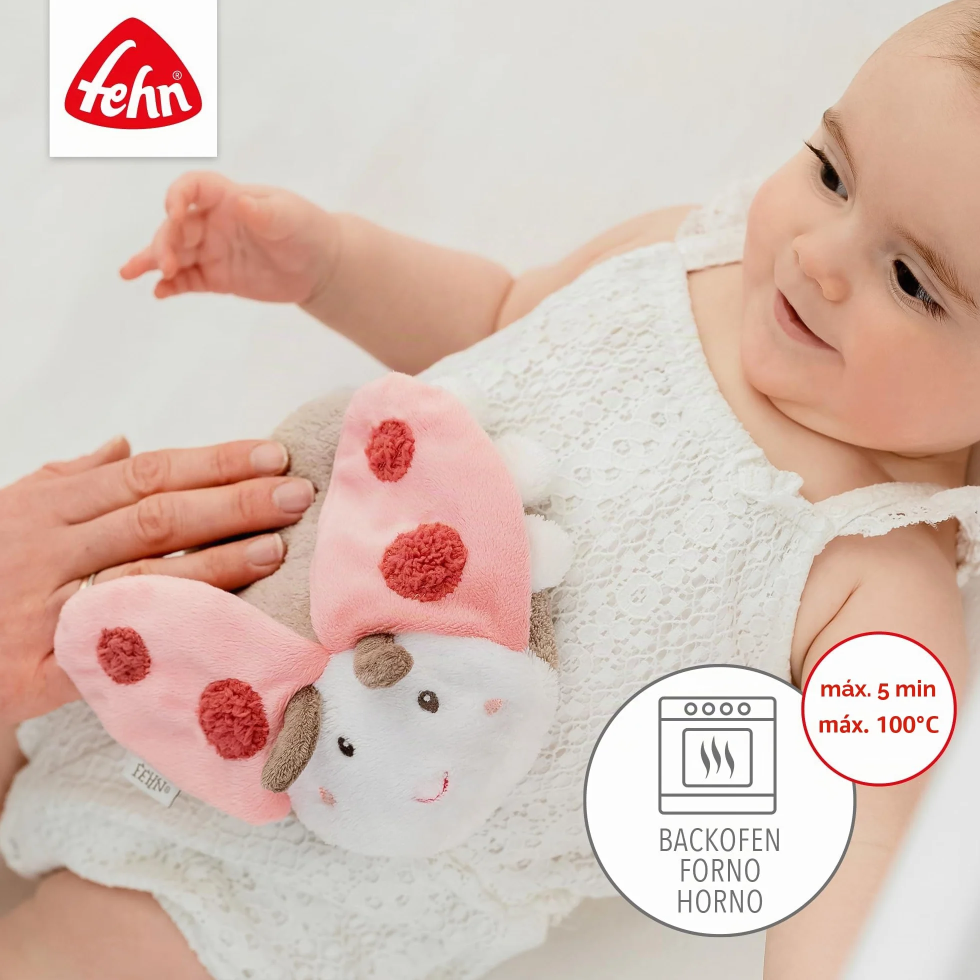 Fehn cojín de huesos de cereza mariquita térmico frío para bebés y niños desde 0 meses regalo recién nacido