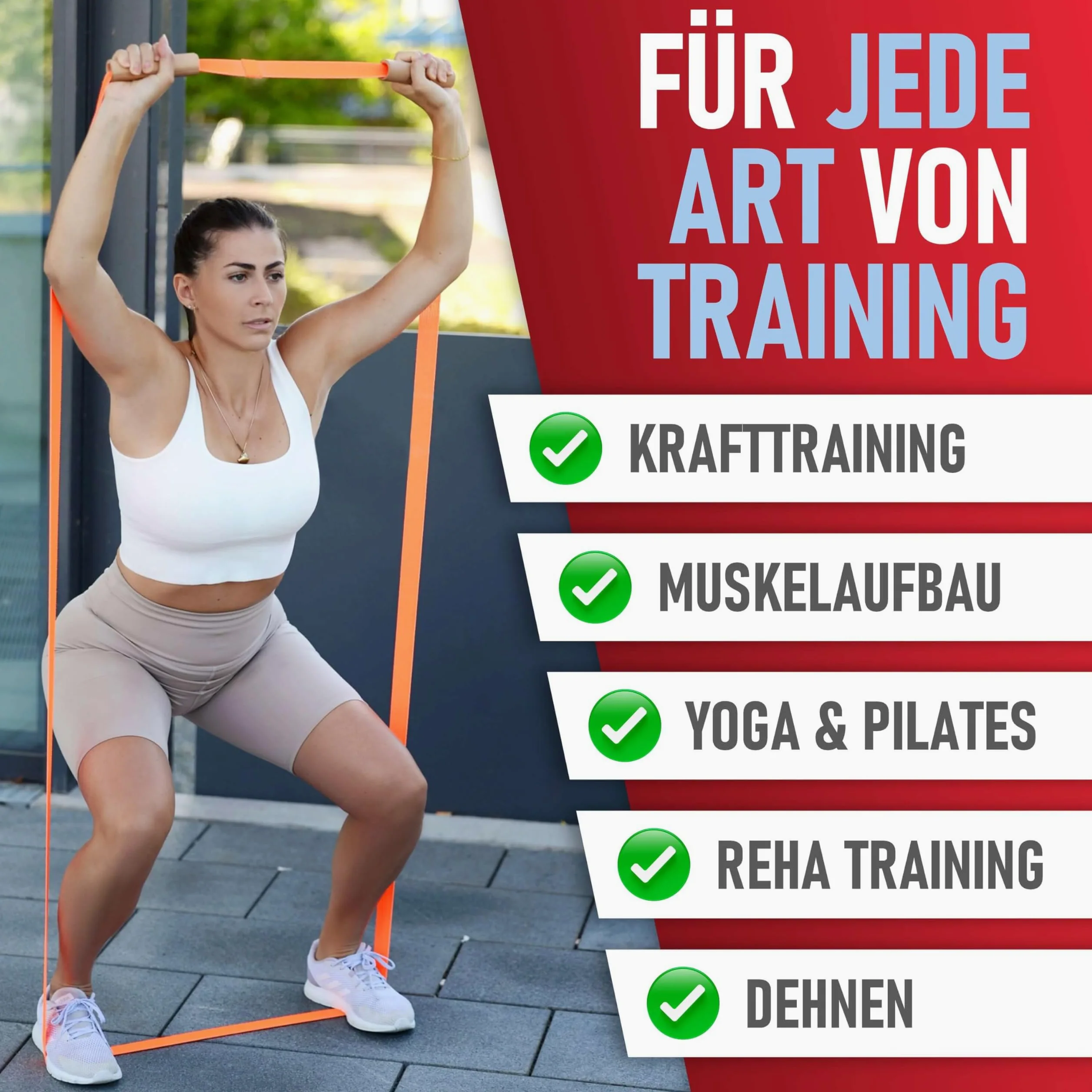 Red Rab Bandas de fitness prémium para el desarrollo muscular,Bandas de resistencia,Juego de bandas de resistencia para el hogar,Terra Band,Banda de resistencia