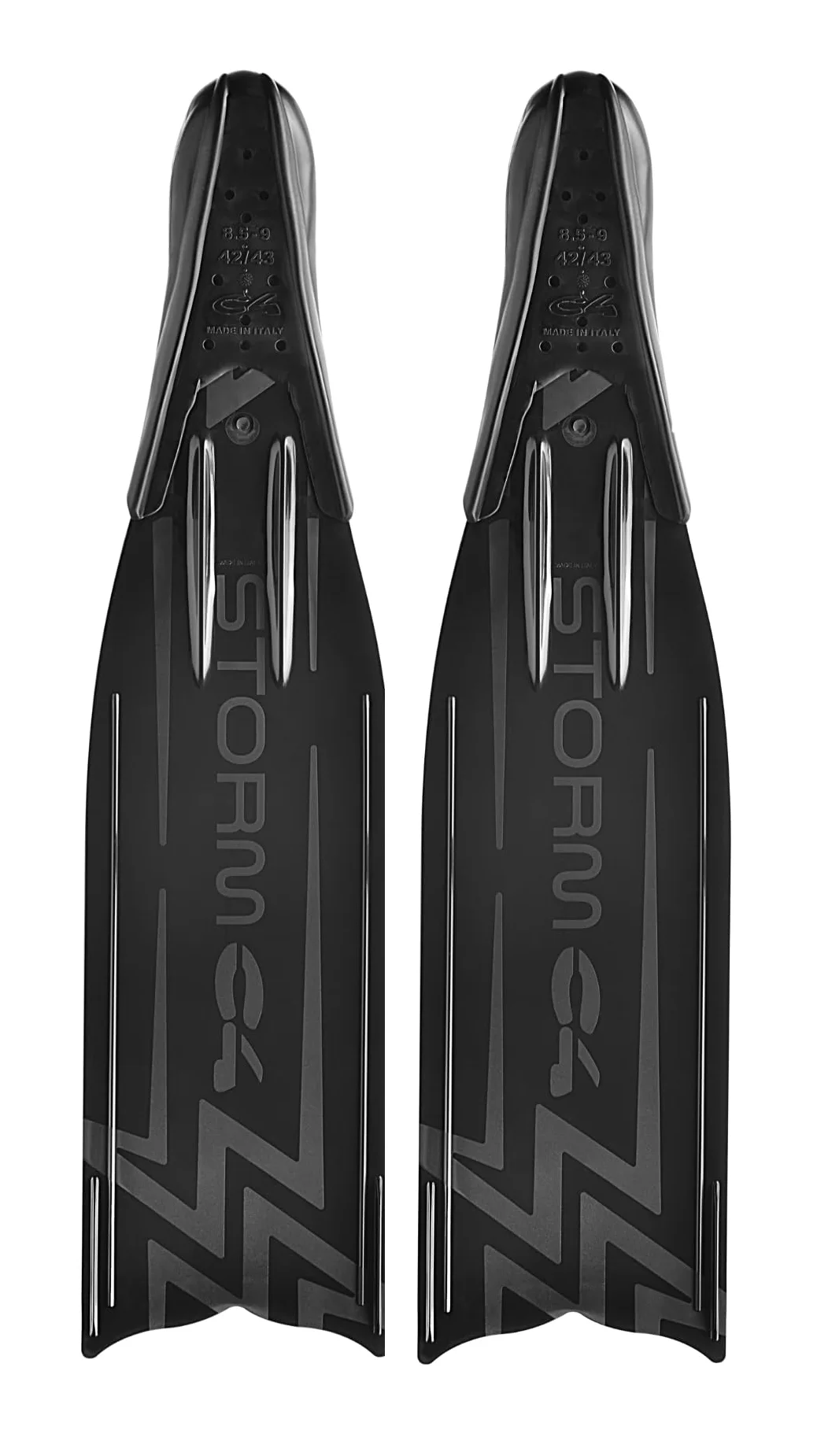 C4 Aletas Storm – Pala Soft de tecnopolímero y zapatilla 250 Apnea para pesca subacuática