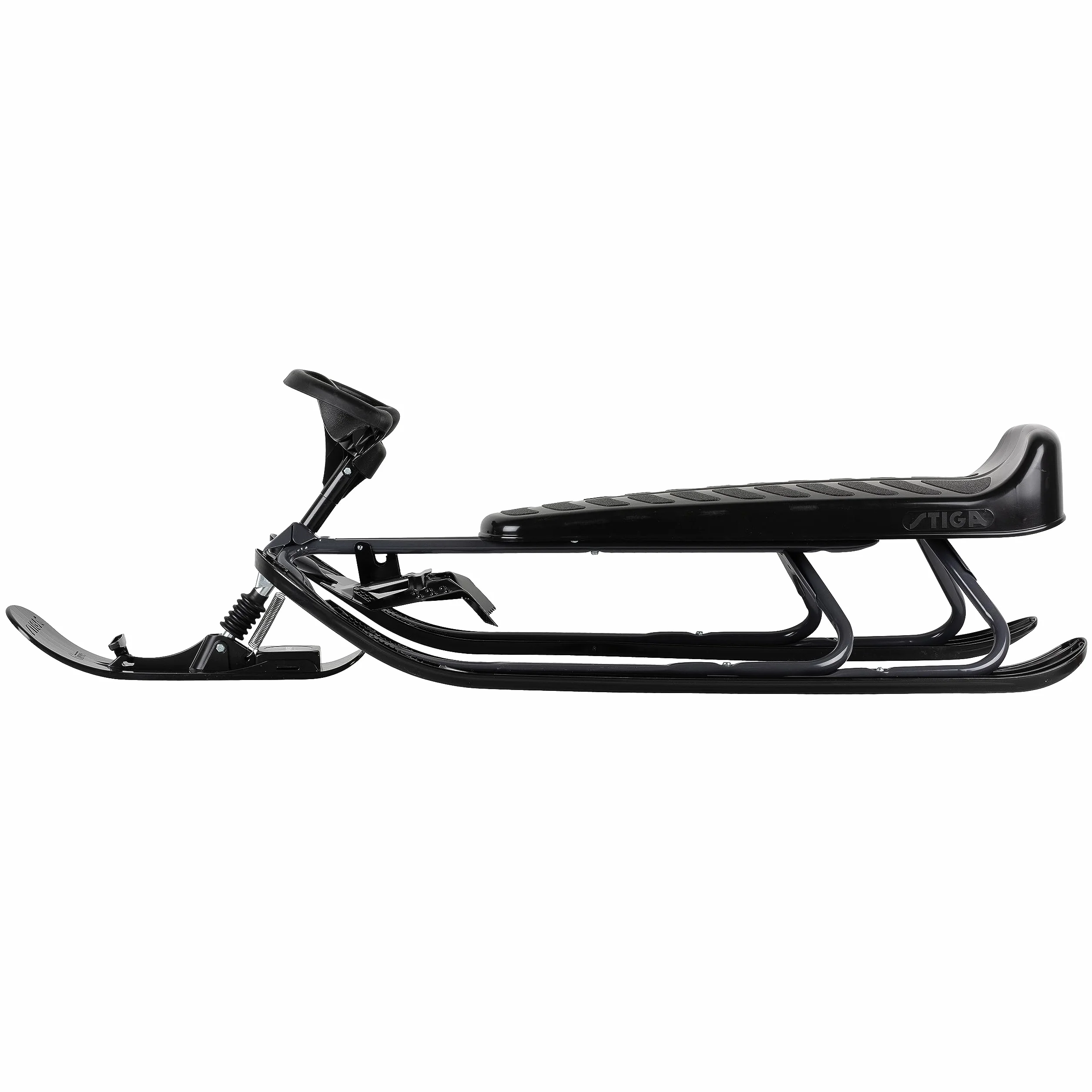 STIGA Snowracer King Size GT Trineo con Frenos y Volante para Niños y Adultos - Blanco/Negro