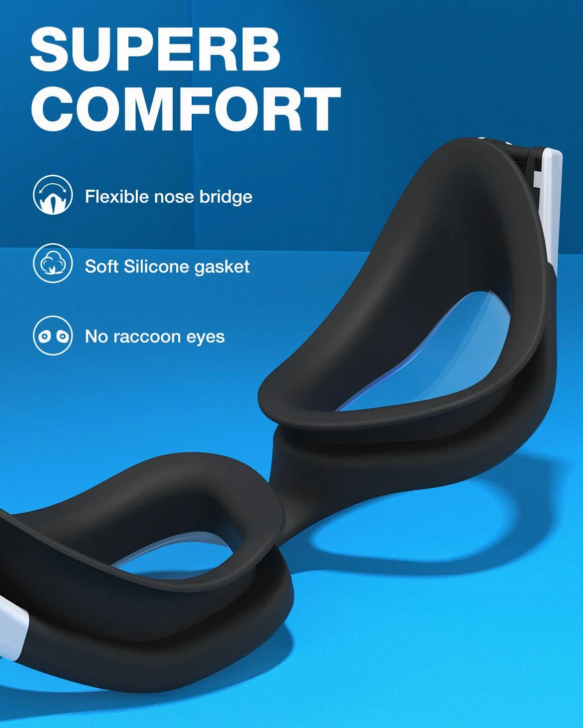 ZIONOR G1 - Gafas de natación polarizadas para unisex y adulto y mujer, anti niebla, 100% anti UV gafas de buceo
