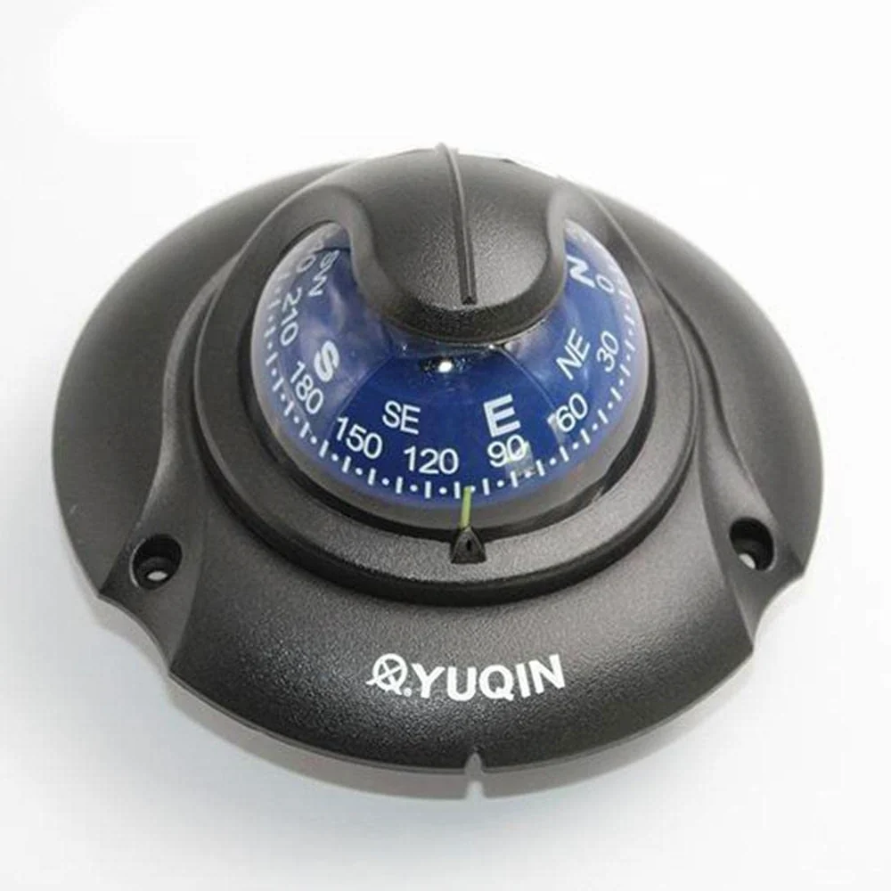 F Fityle Brújula de Navegación Kayak Brújula Marina Brújula Tablero Automóvil Brújula Iluminada Giratoria Lectura Fácil LED Adecuada para Navegación Pesca