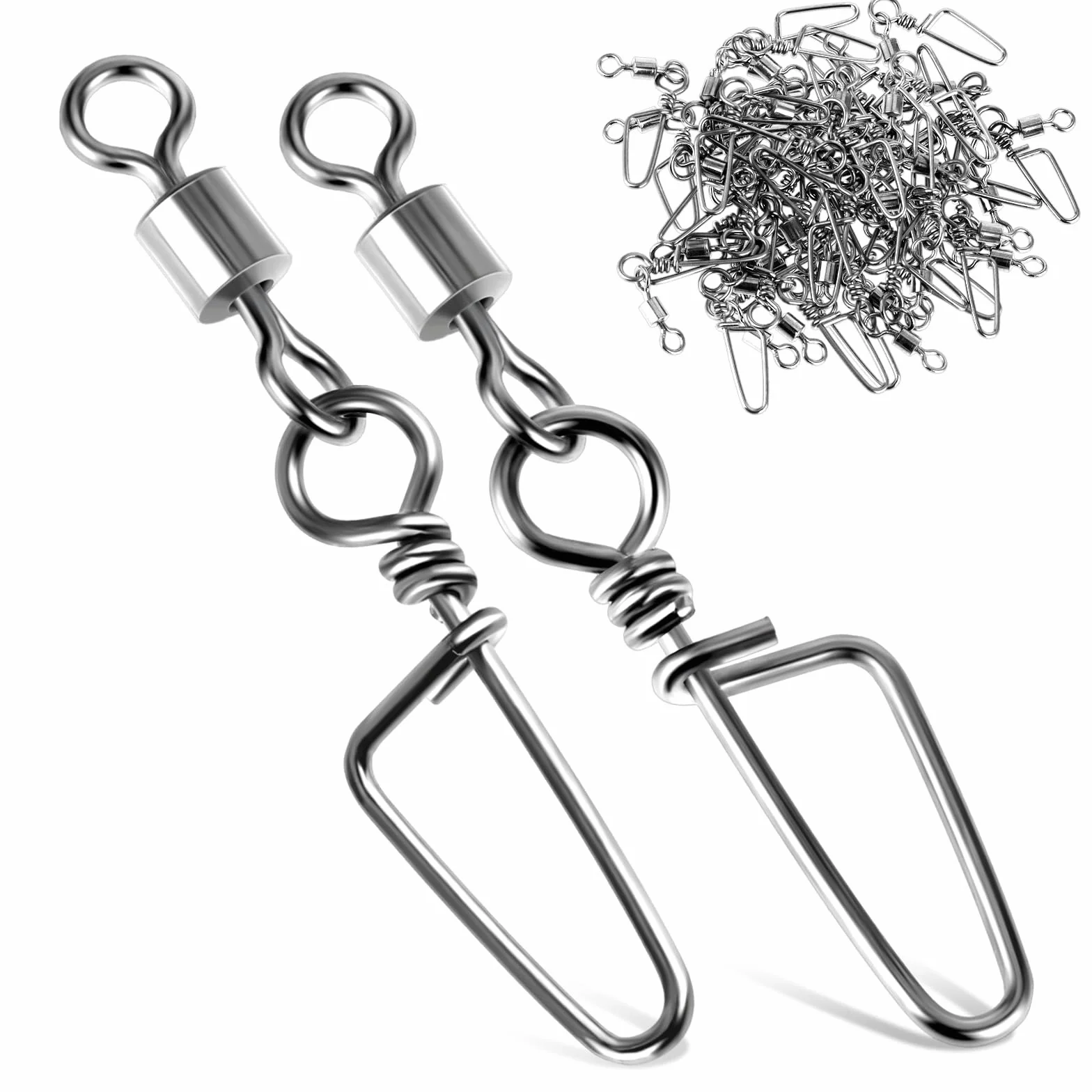 Amaxiu Angel Snap - Juego de 25 clavijas giratorias de alta resistencia, acero inoxidable, conector resistente a la corrosión para agua salada y agua dulce