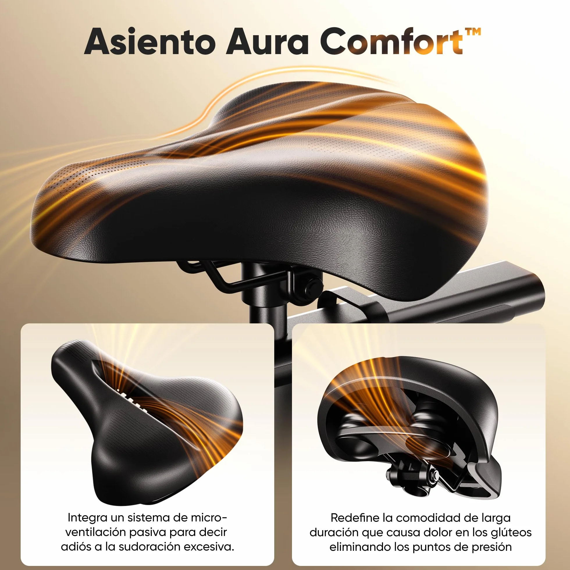 GIDGIMO 2026 Nuevo Bicicleta Estática Silenciosa para Casa con Resistencia Ajustable, Asiento Transpirable, Monitor LCD, Pulsómetro, Entrenamiento en Casa, Capacidad Máxima 150 kg