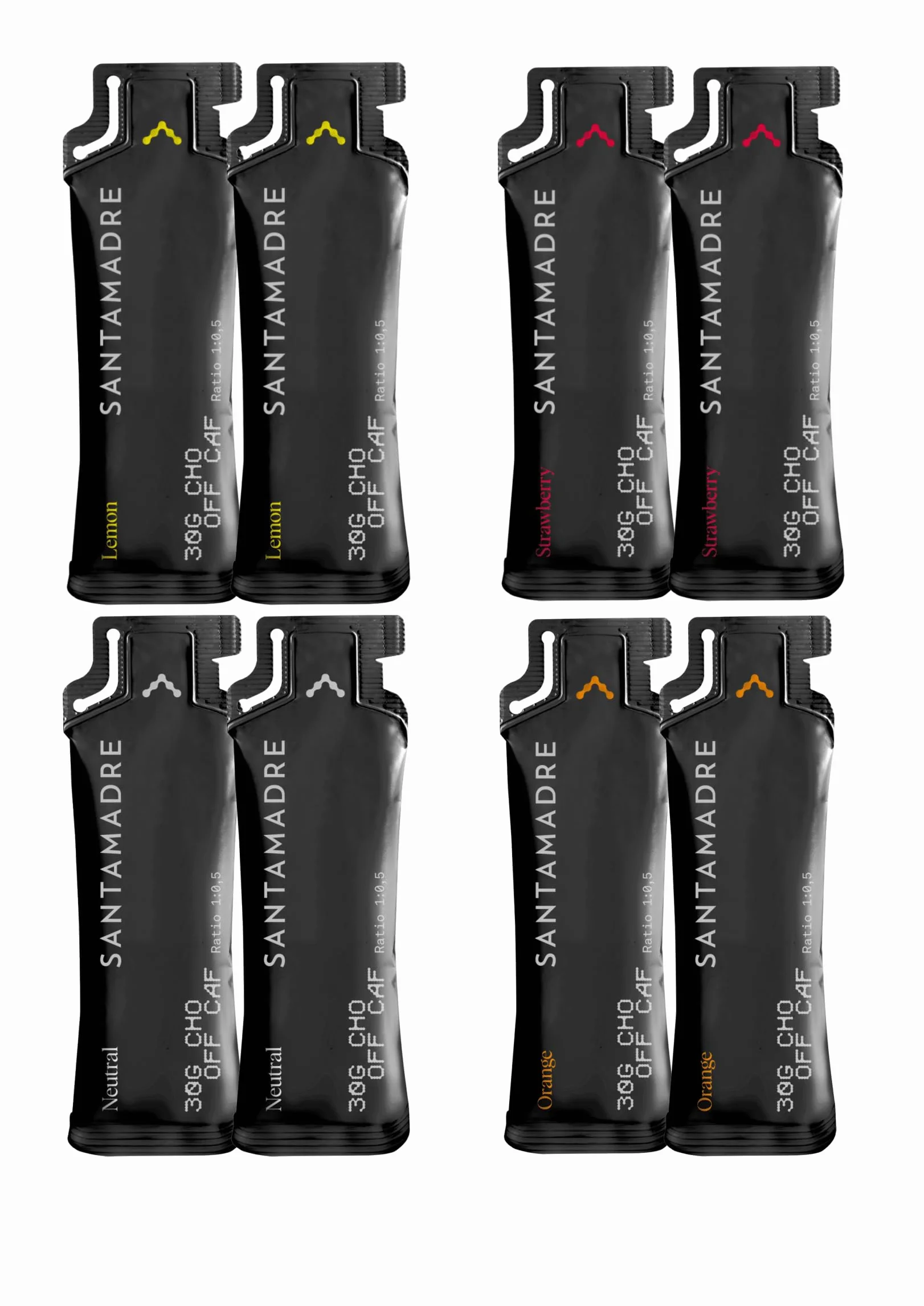 SANTA MADRE Gel Energético Pack 8 x 60g 30CHO OFF CAF Baja Densidad