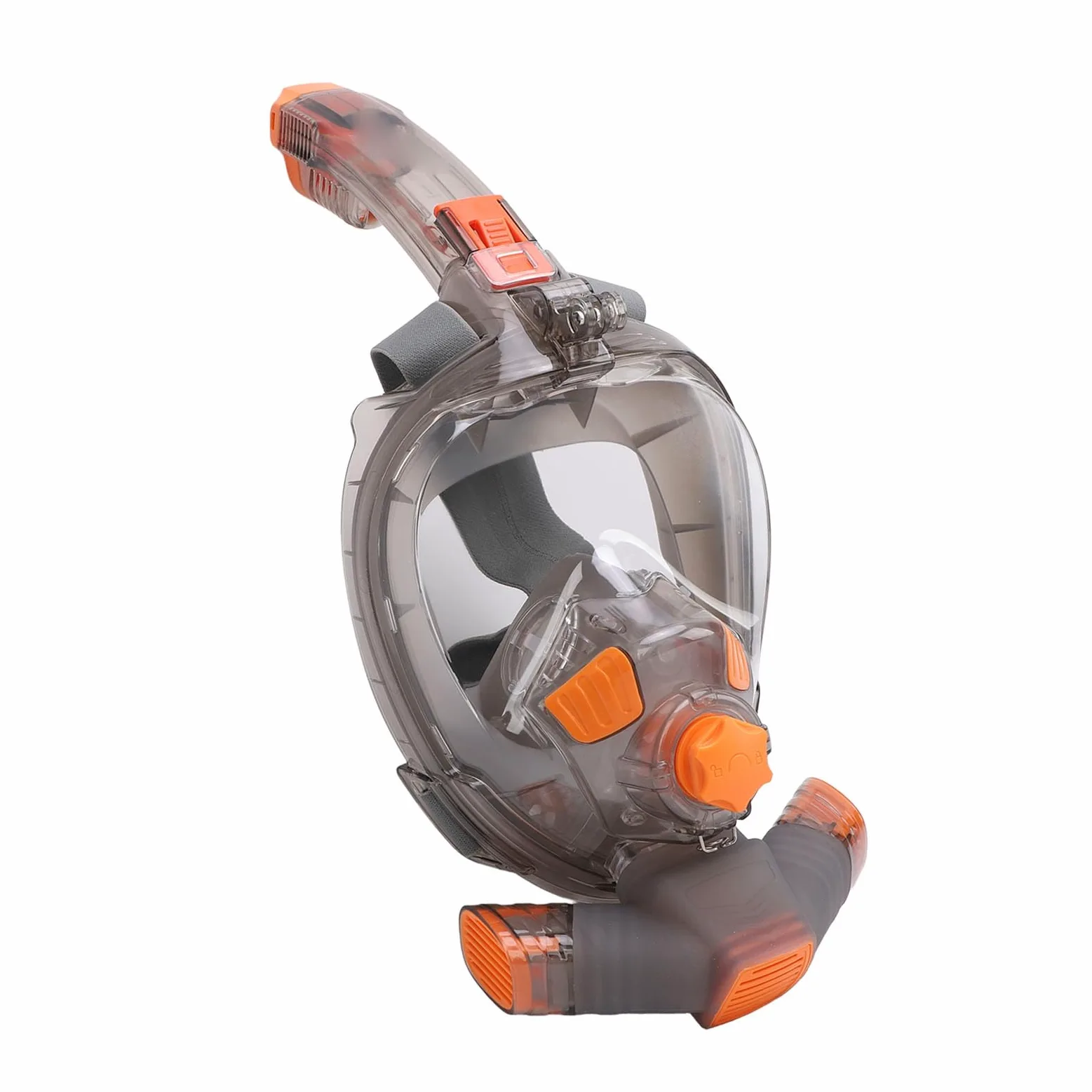 Gafas de Snorkel con Tubo Plegable y Tecnología Antivaho para Actividades Divertidas en Familia Naranja y Gris