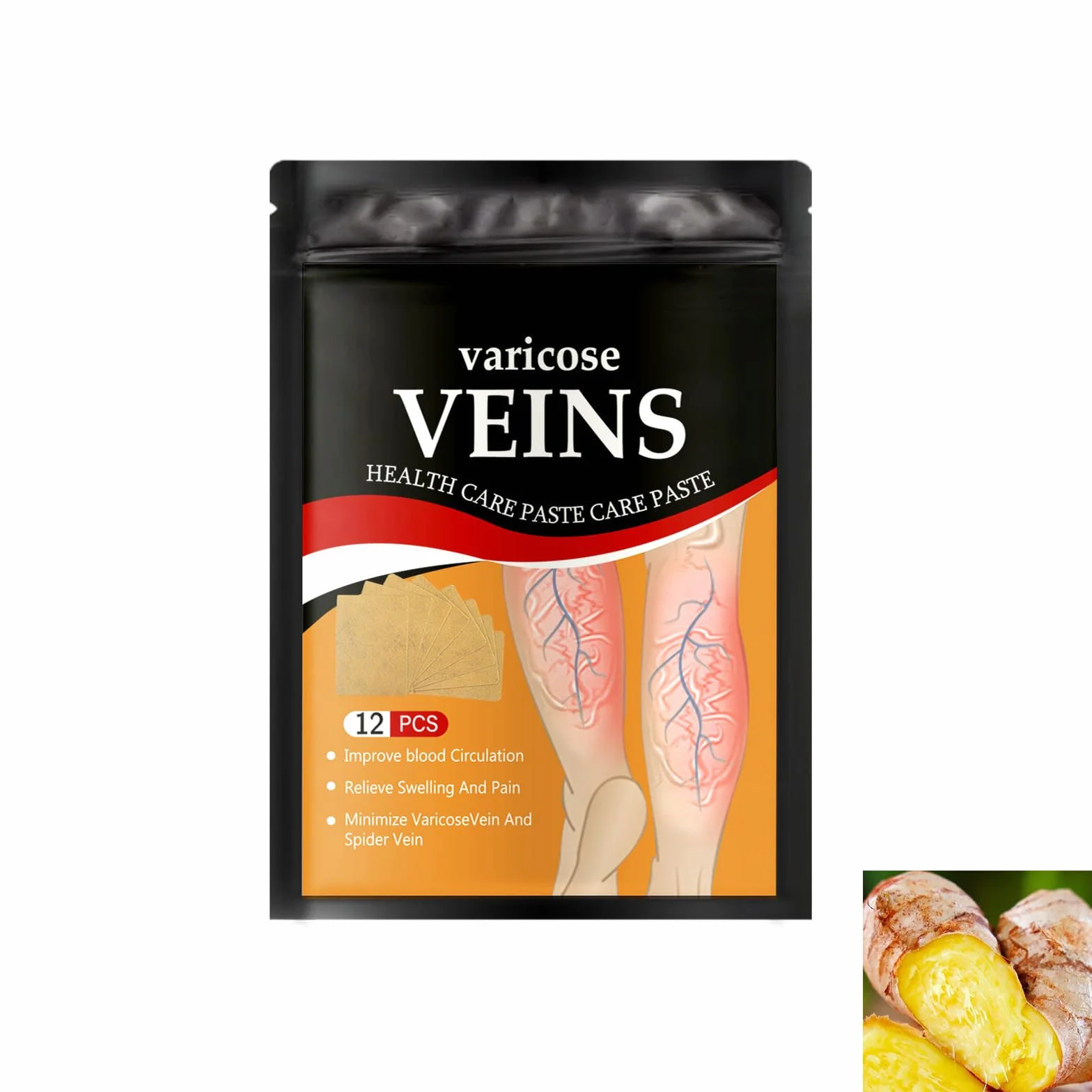 Parches De Venas Araña 12PC Alivio de Venas Pasta Circulación Pierna