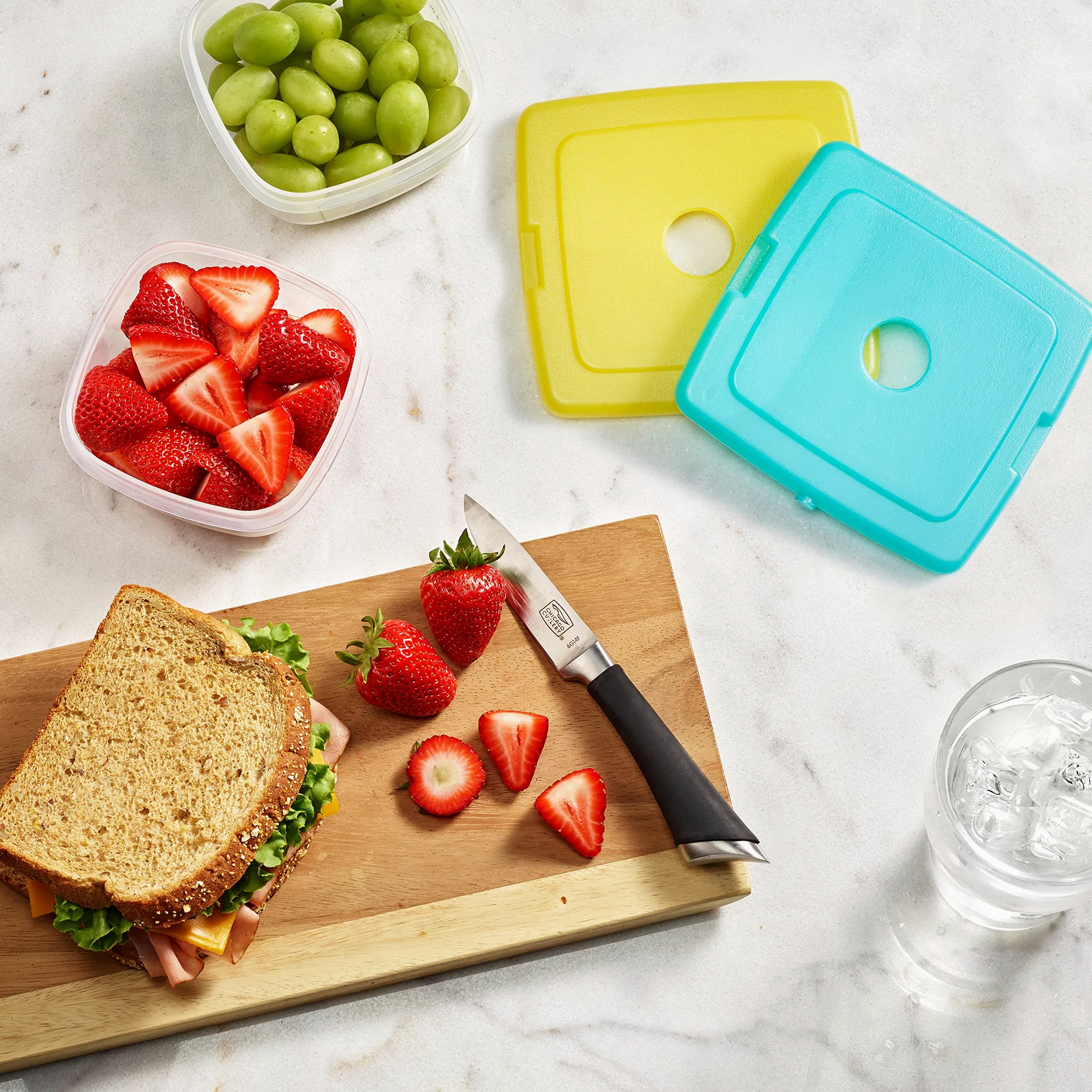 Fit & Fresh Cool Coolers - Paquetes de Hielo Reutilizables Delgados para loncheras, Bolsas de Almuerzo y enfriadores, Juego de 8, Multicolor