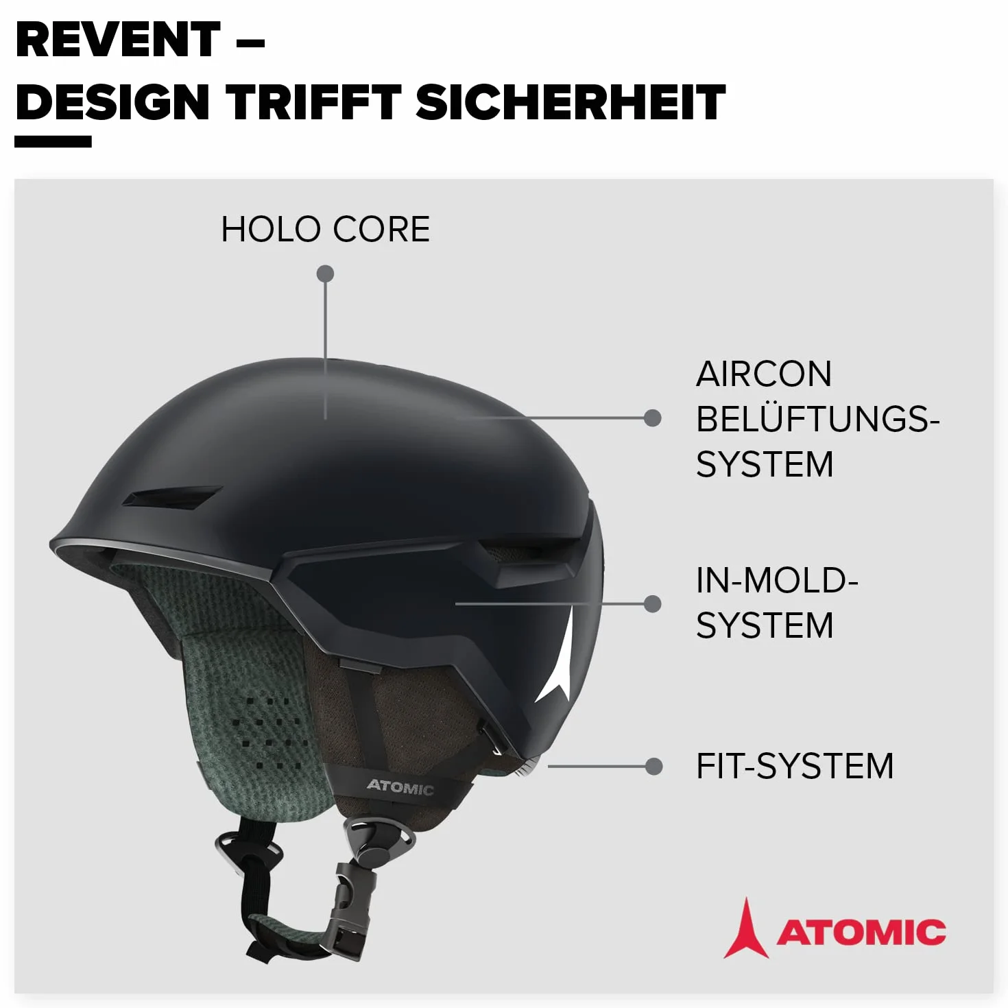 Atomic Casco de esquí All Mountain, Unisex, Revent, M (55-59 cm), Blanco, AN5005738M