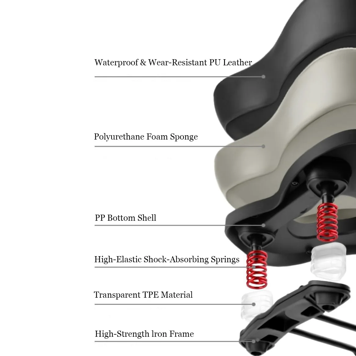 Sillín de Bicicleta para Scott Silence eRide 2024-,Diseño de Soporte 3D Que Alivia Eficazmente el Dolor de Cadera, Fabricado en Cuero,M