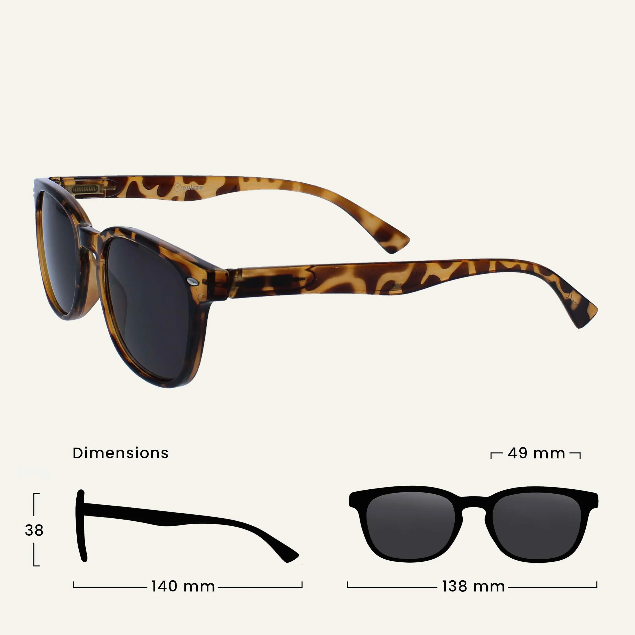 OPULIZE Gafas De Lectura Marrón Carey UV400 Estilo Gregory Peck +2,00