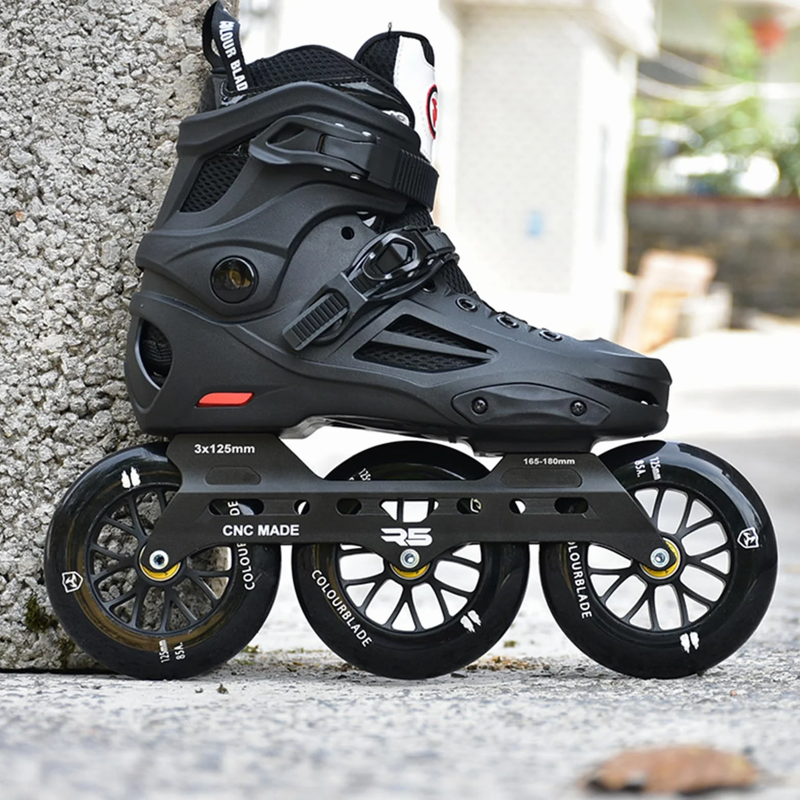 Patines en línea profesionales unisex para adultos, patines de alta velocidad para exteriores con ruedas de 125 mm, ideales para uso en parque, calle, carretera y slalom