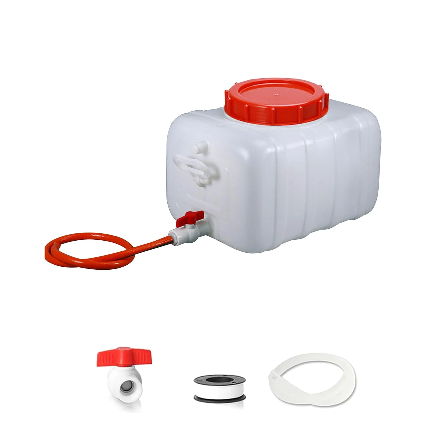 Tanque De Agua 25L/35L/50L/80L/110L/200L Cubo De Plástico, Torre De Agua Espesada Rectangular De Grado Alimenticio con Grifo para Almacenamiento De Agua Doméstico(Size:110L)