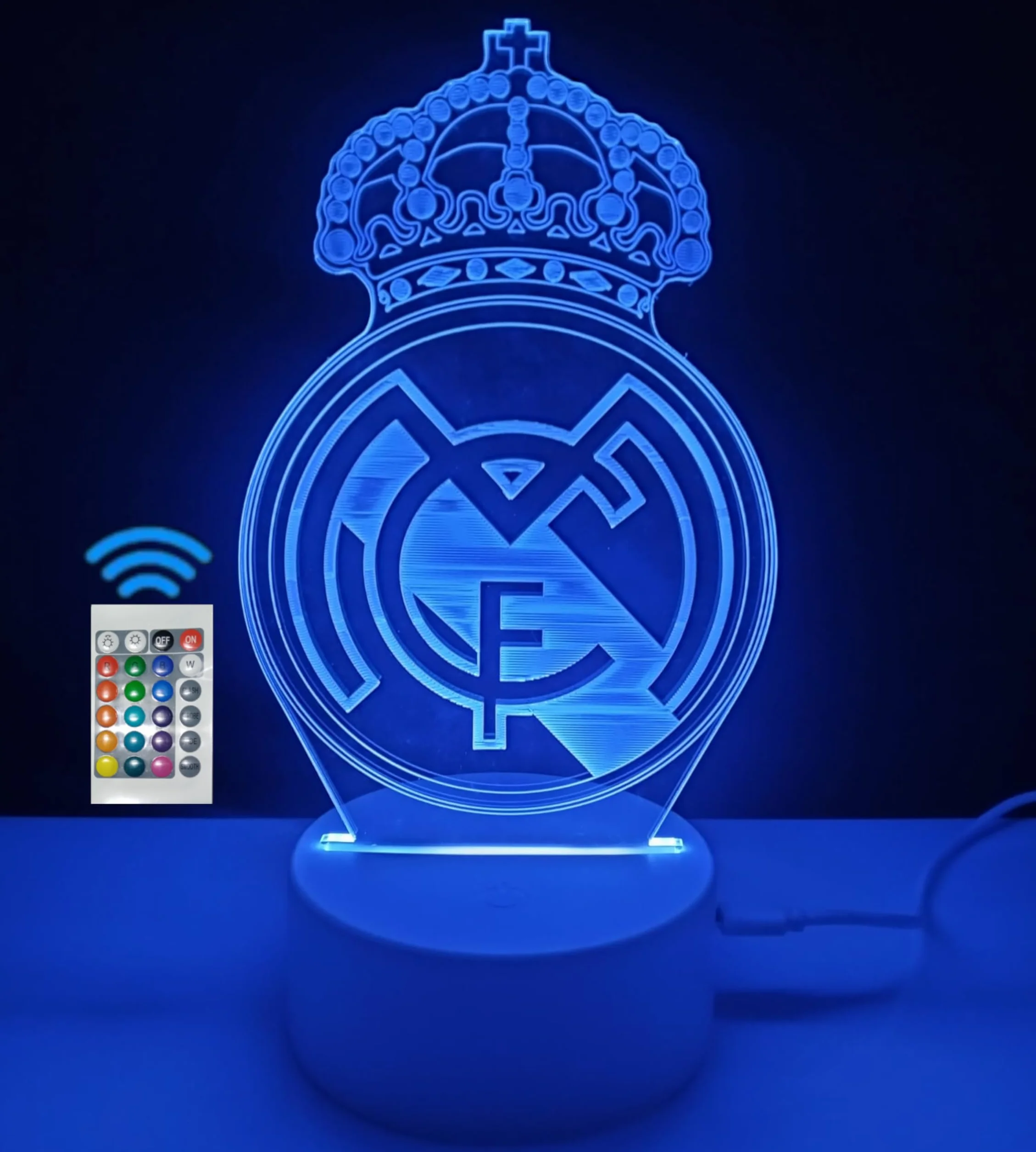 Lámpara 3D decorativa fútbol iluminación interior