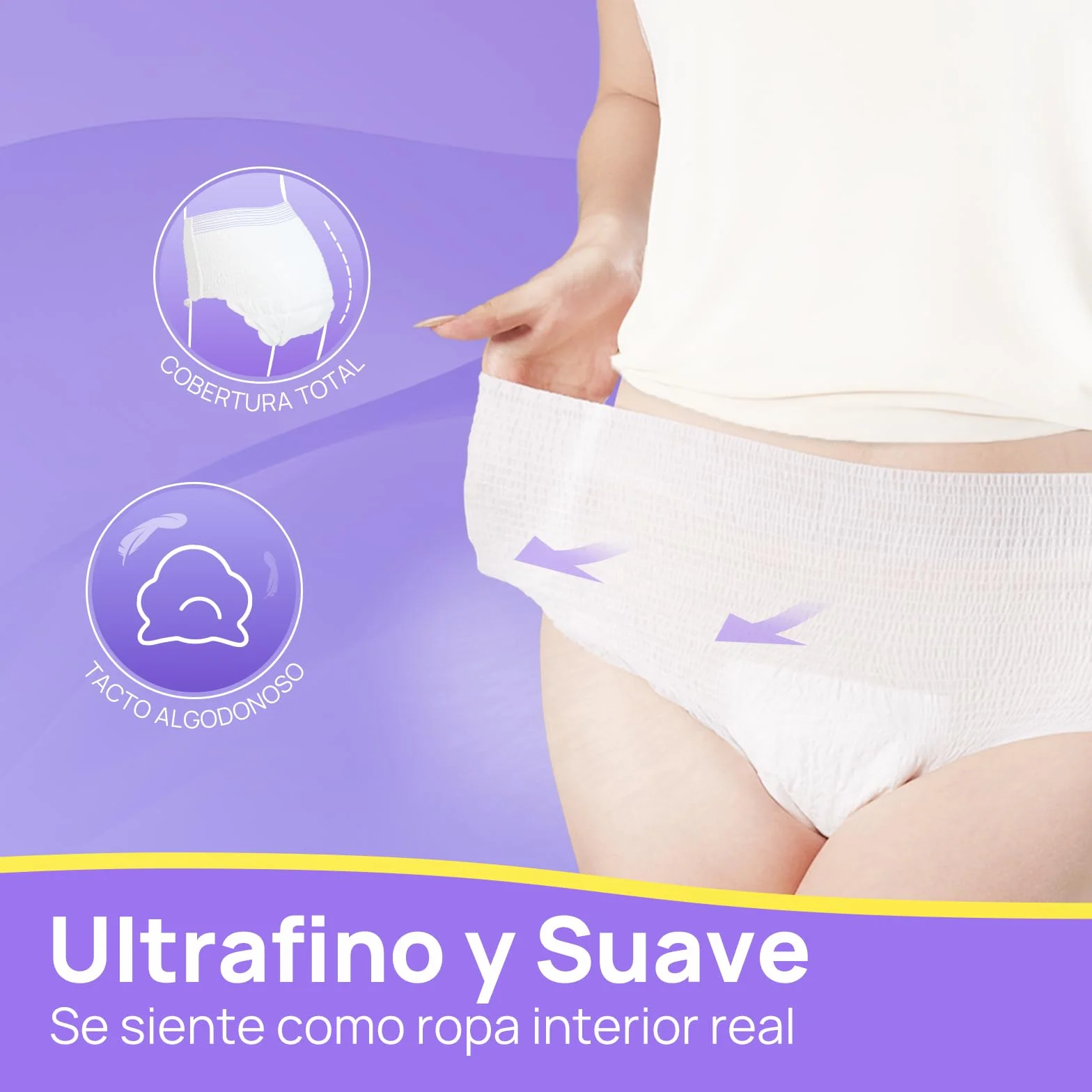 SUNKISS TrustPlus Braguitas Incontinencia Mujer Ultrafinas Talla L/XL, 20 Bragas Desechables, 7 Gotas, Alta Absorción