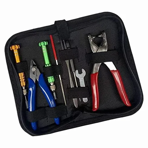 Kit de herramientas de abrazadera de cuerda para arrancar, herramientas de máquina de cuerda portátil, alicates de raqueta de bádminton para equipo de reparación de raqueta de tenis, squash