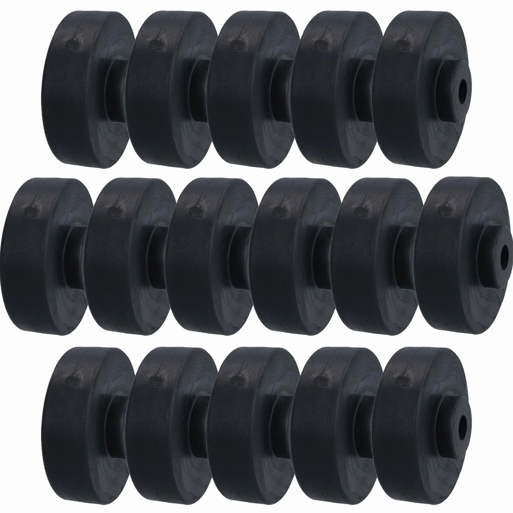 AB Tools Rodillos individuales de goma para remolque, 16 mm de diámetro