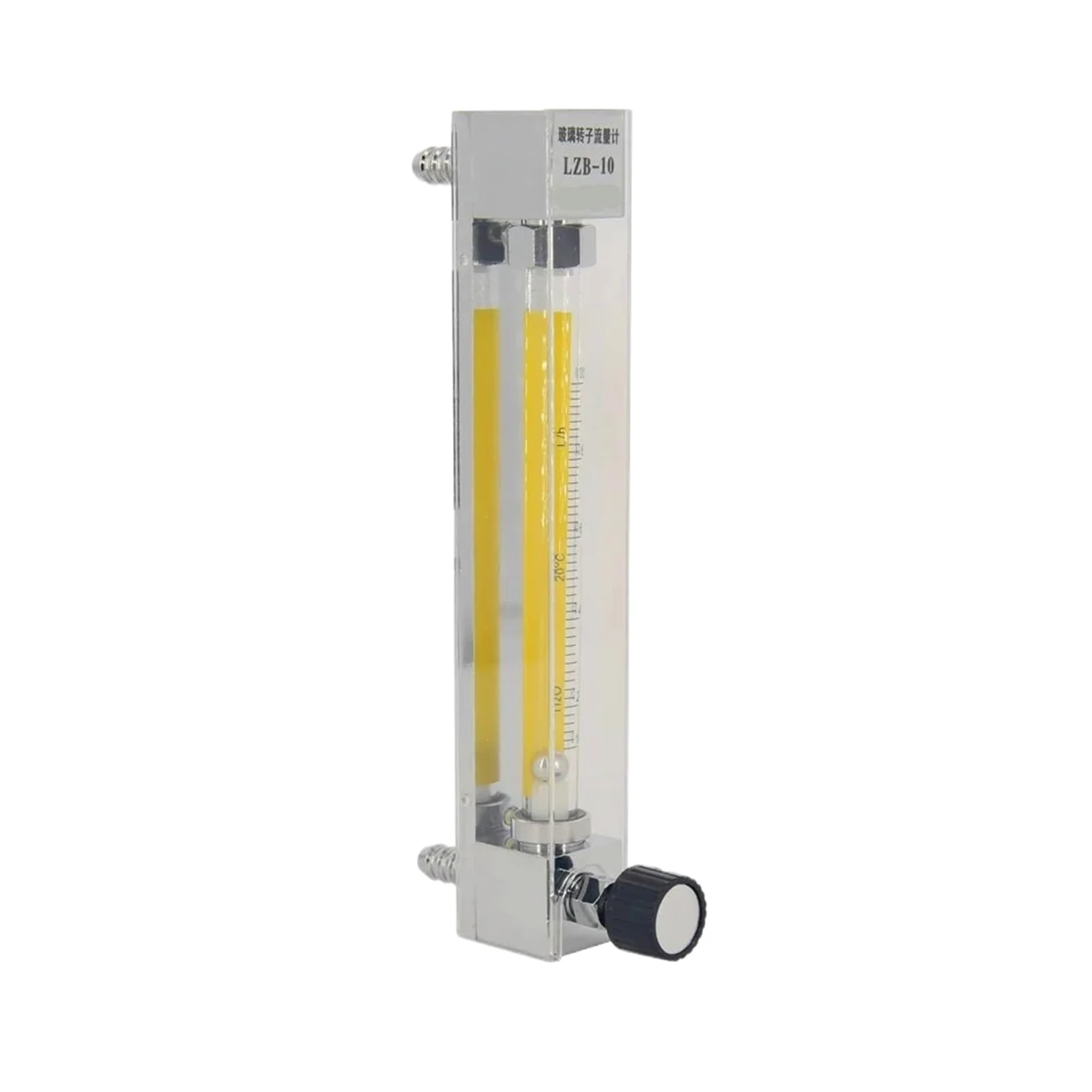 LZB -4, caudalímetro rotámetro de Vidrio con válvula de Control for líquido y Gas.(40-400 LPH for Gas)