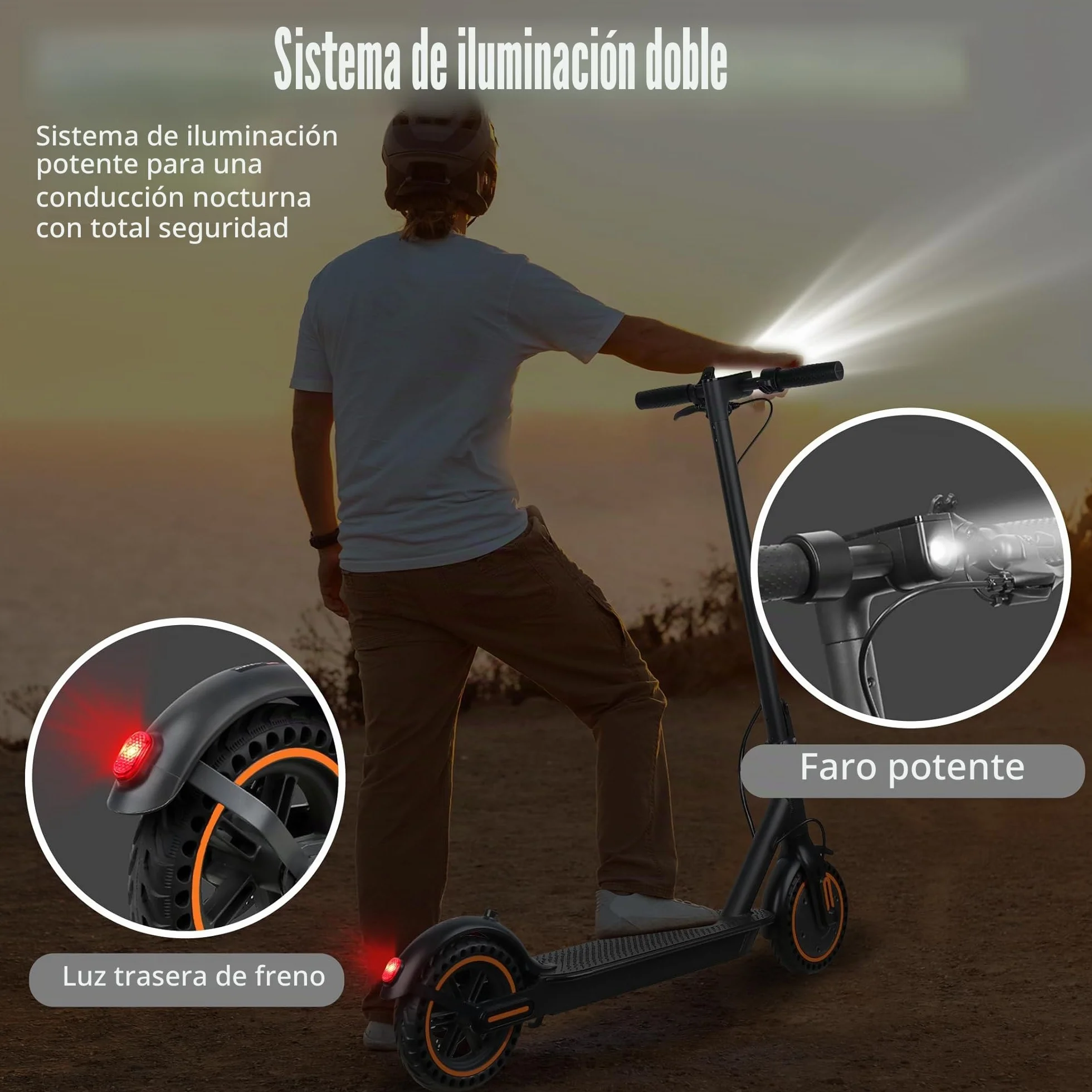 Patinete eléctrico Adulto, Velocidad 25 km/h, autonomía 30 km, neumáticos llenos de 8,5 Pulgadas, Patinete eléctrico Plegable con Motor de 250 W, Doble frenado y Control vía App y Pantalla LED