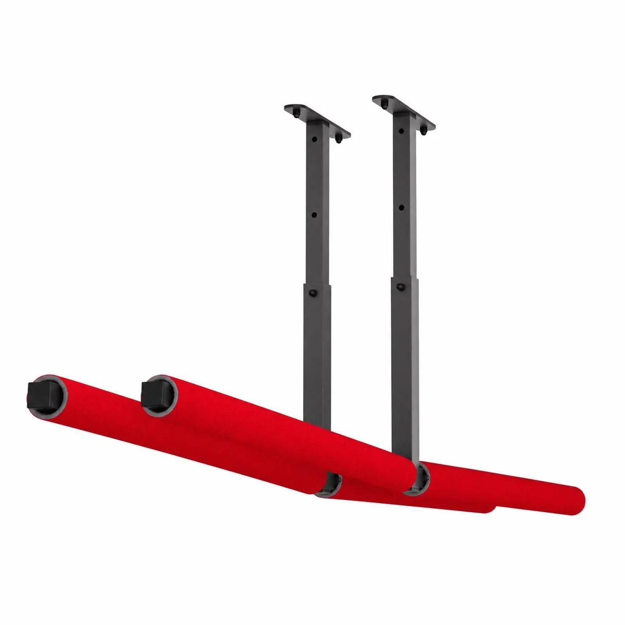 QLS Soporte de techo de acero 2 x 80 cm ajustable 27-48 cm 35 kg por lado para kayak