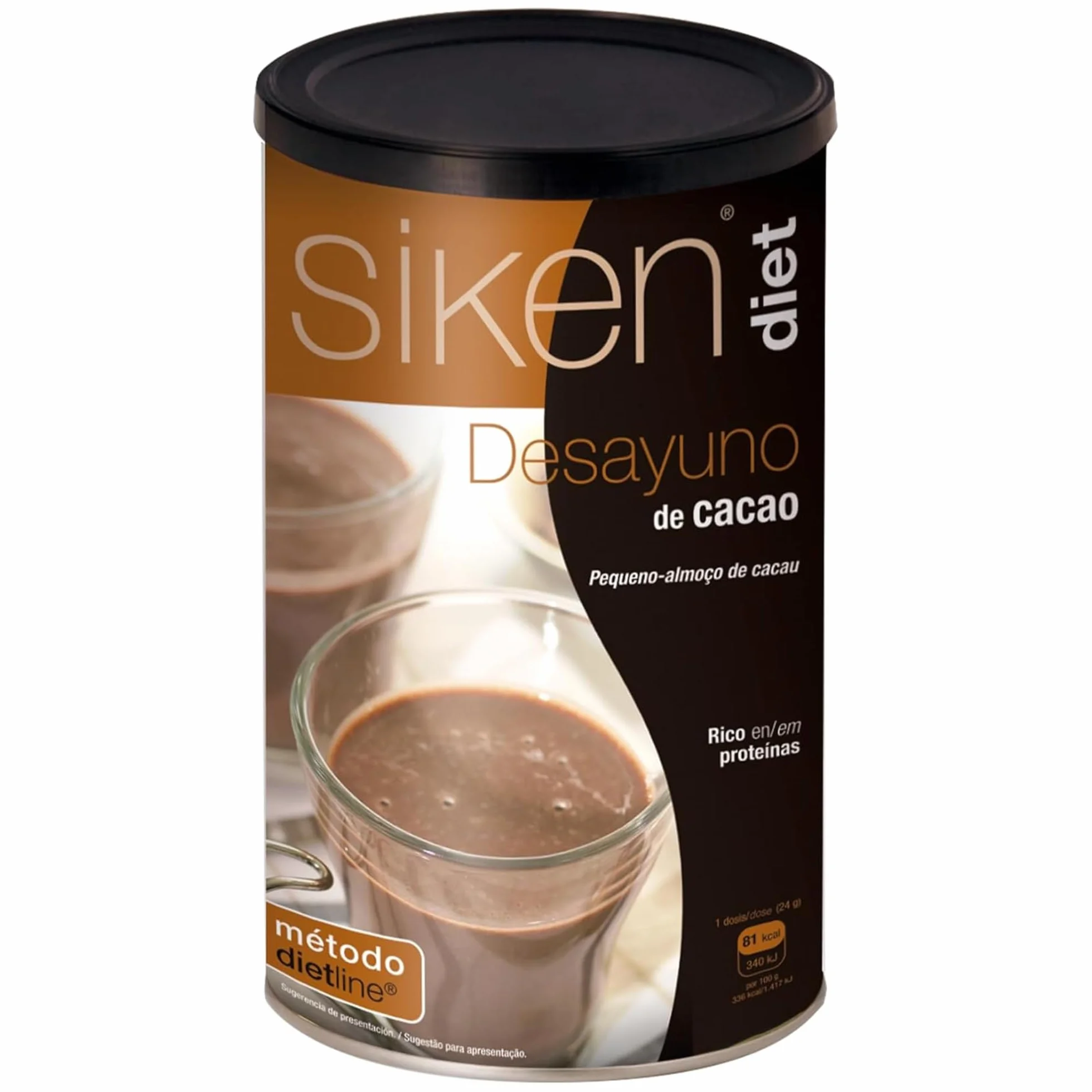 Siken Diet Desayuno de Cacao Hiperproteico e Hipocalórico 400 g