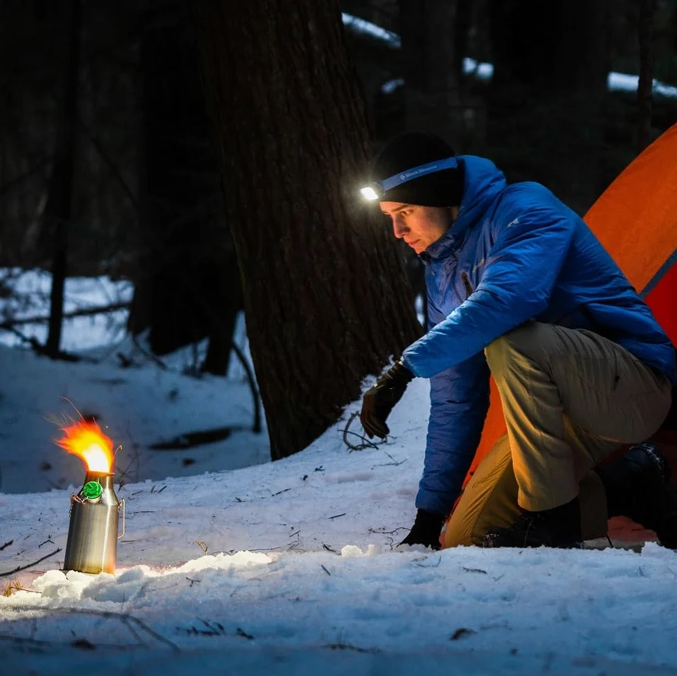Kelly Kettle Trekker Kettle & Kit – Hervidor de agua pequeño de acero inoxidable de 20 onzas, caldera de camping ligera con silbato, estufa Kelly para pesca, caza, senderismo, equipo de supervivencia