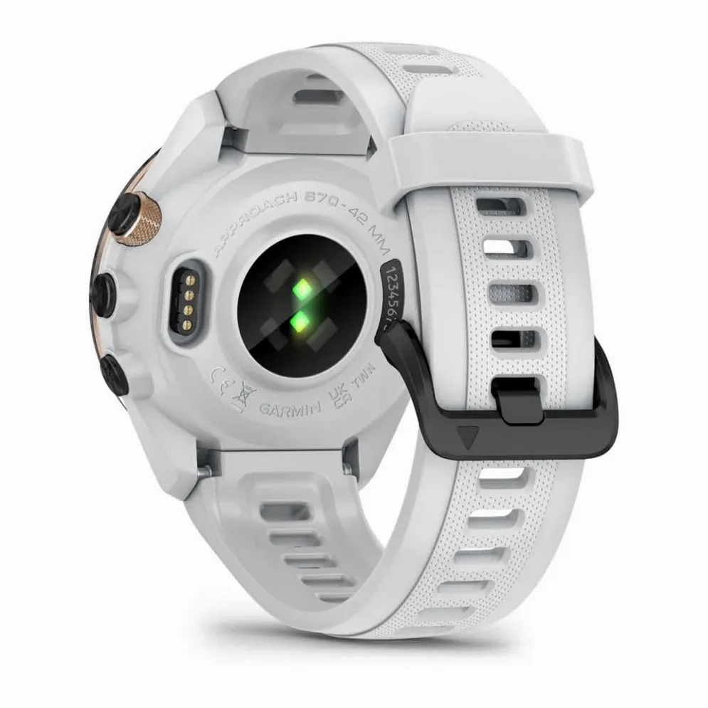Garmin Approach S70 - Reloj inteligente de golf con GPS para hombre, pantalla táctil ligera AMOLED y cursos precargados con auriculares inalámbricos y más