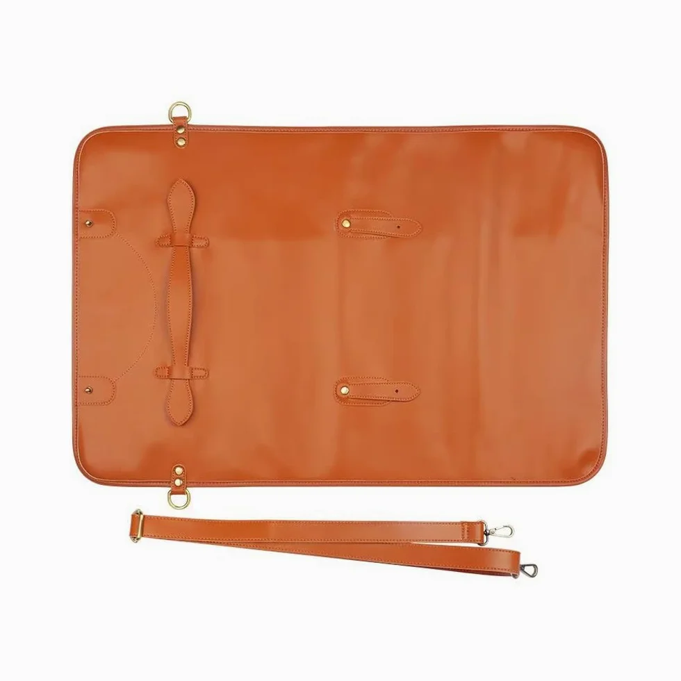 Bolsa Enrollable for Cuchillos, 10 Ranuras for Cuchillos, Funda Protectora, Bolsa Enrollable de Cuero portátil, Estuche de Chef for Acampar o Trabajar.(Brown)