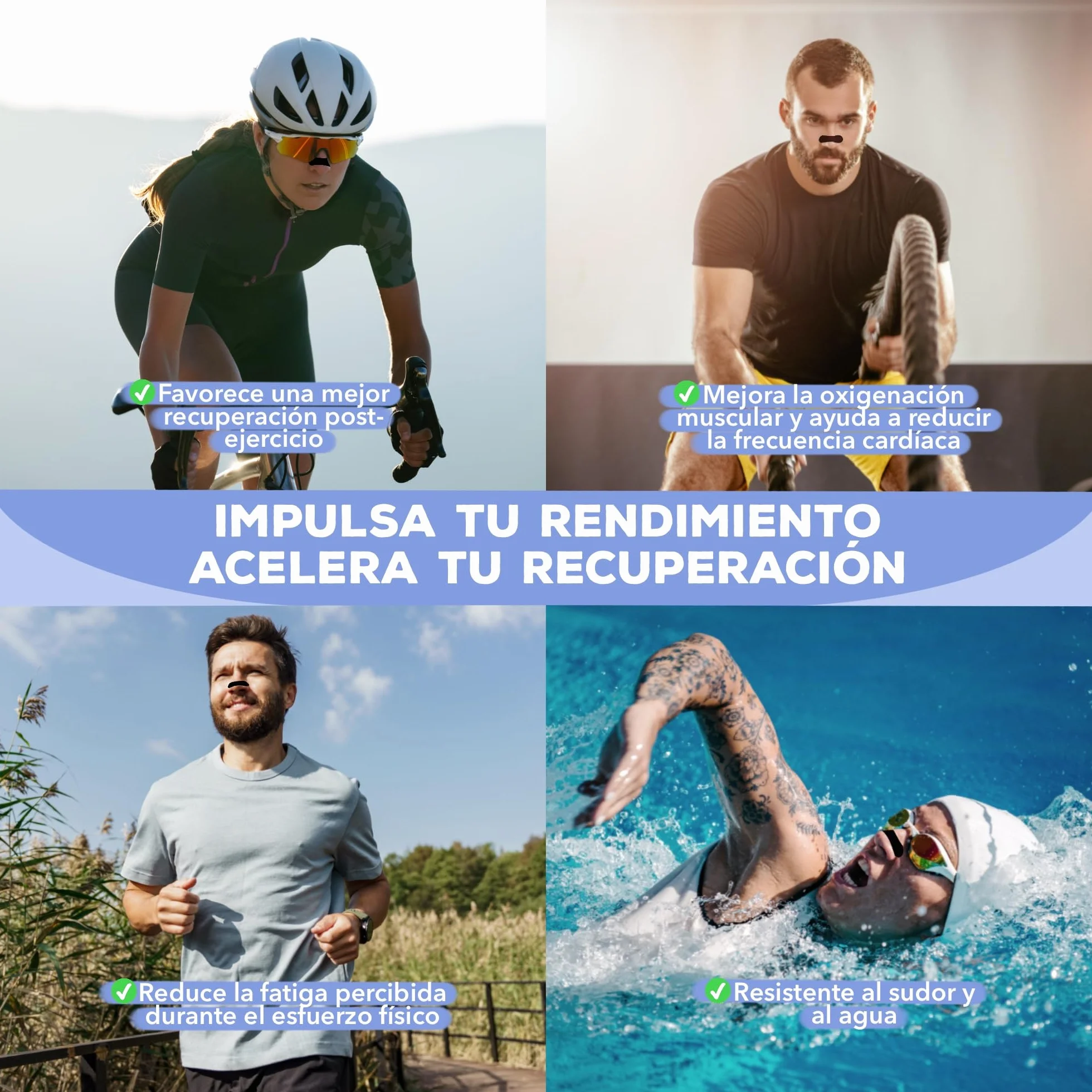Tiras Nasales Antirronquidos para Dormir 60 Pack - Nasal Strips Respirar Mejor