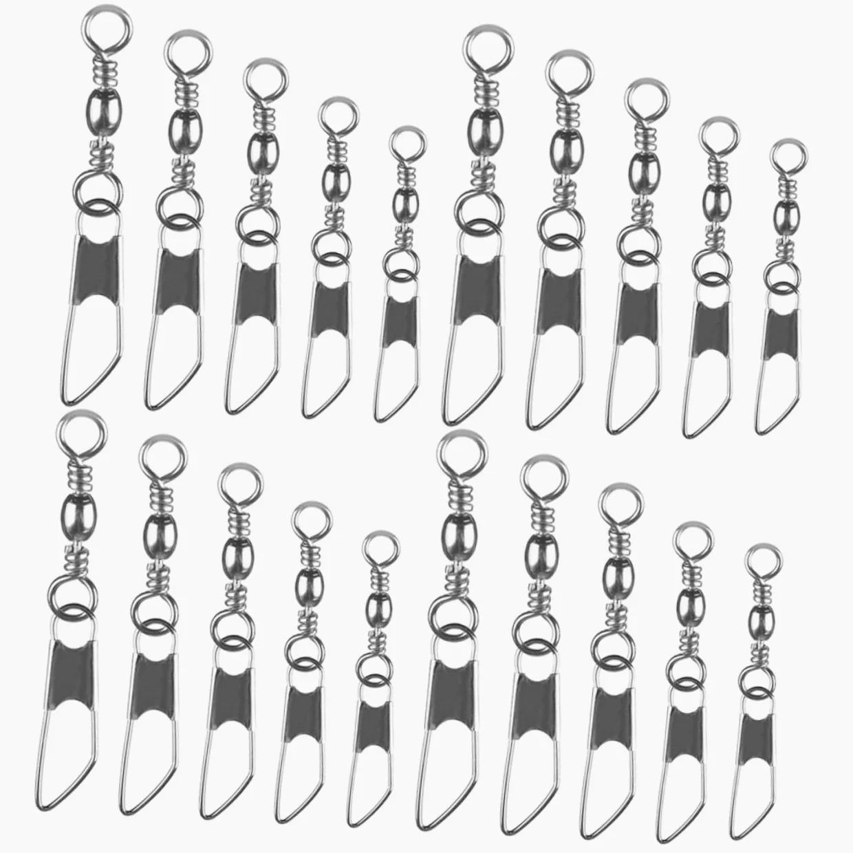 POPETPOP Anzuelos De Pesca con Anilla De Ocho Caracteres Anzuelos para Pesca Rodamientos De Bolas Eslabones Giratorios A Presión Conector De Pesca Anillos Partidos De Pesca Conector