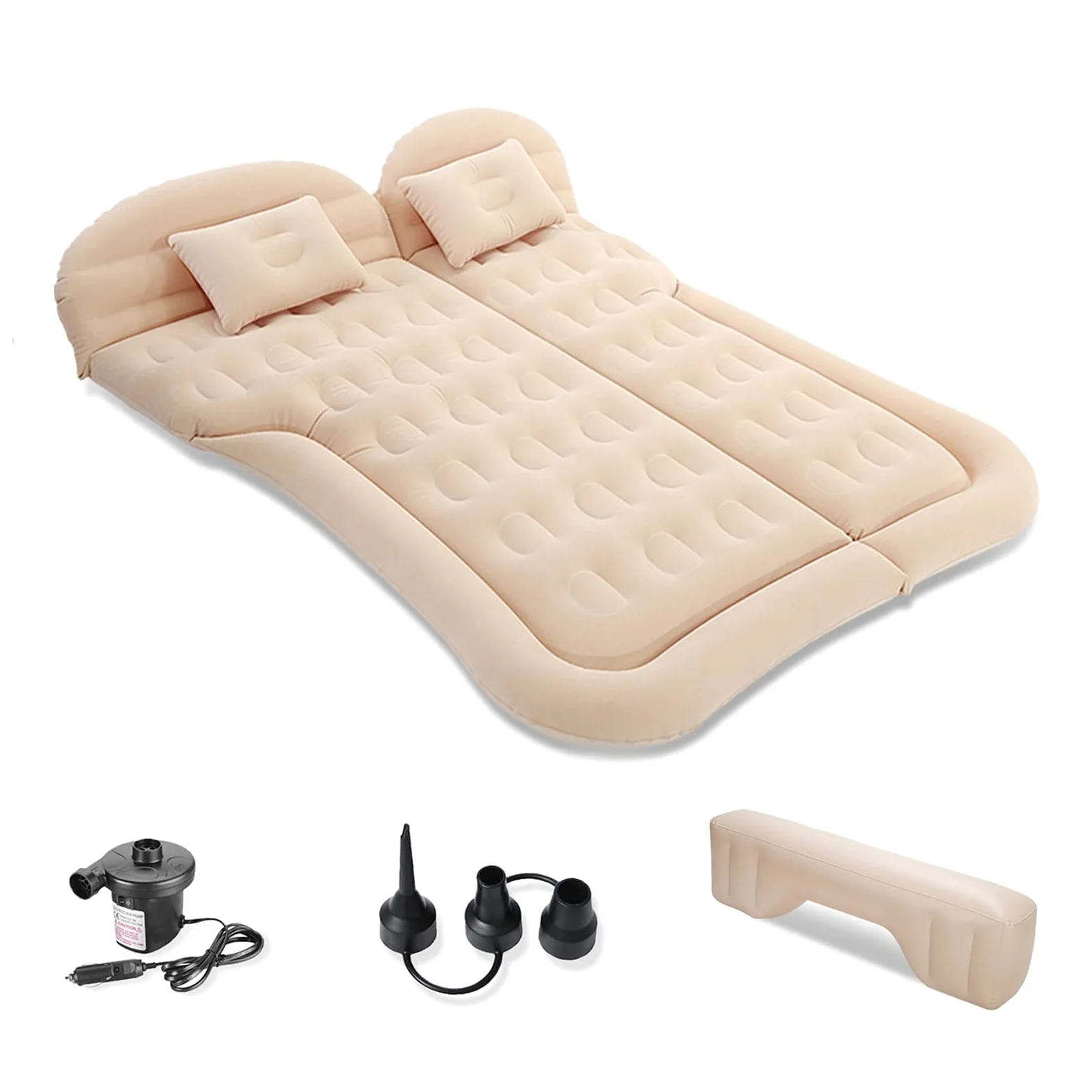 Ergocar Colchoneta SUV MPV Inchable Colchón Camping Cama Inflable Plegable Coche Beige