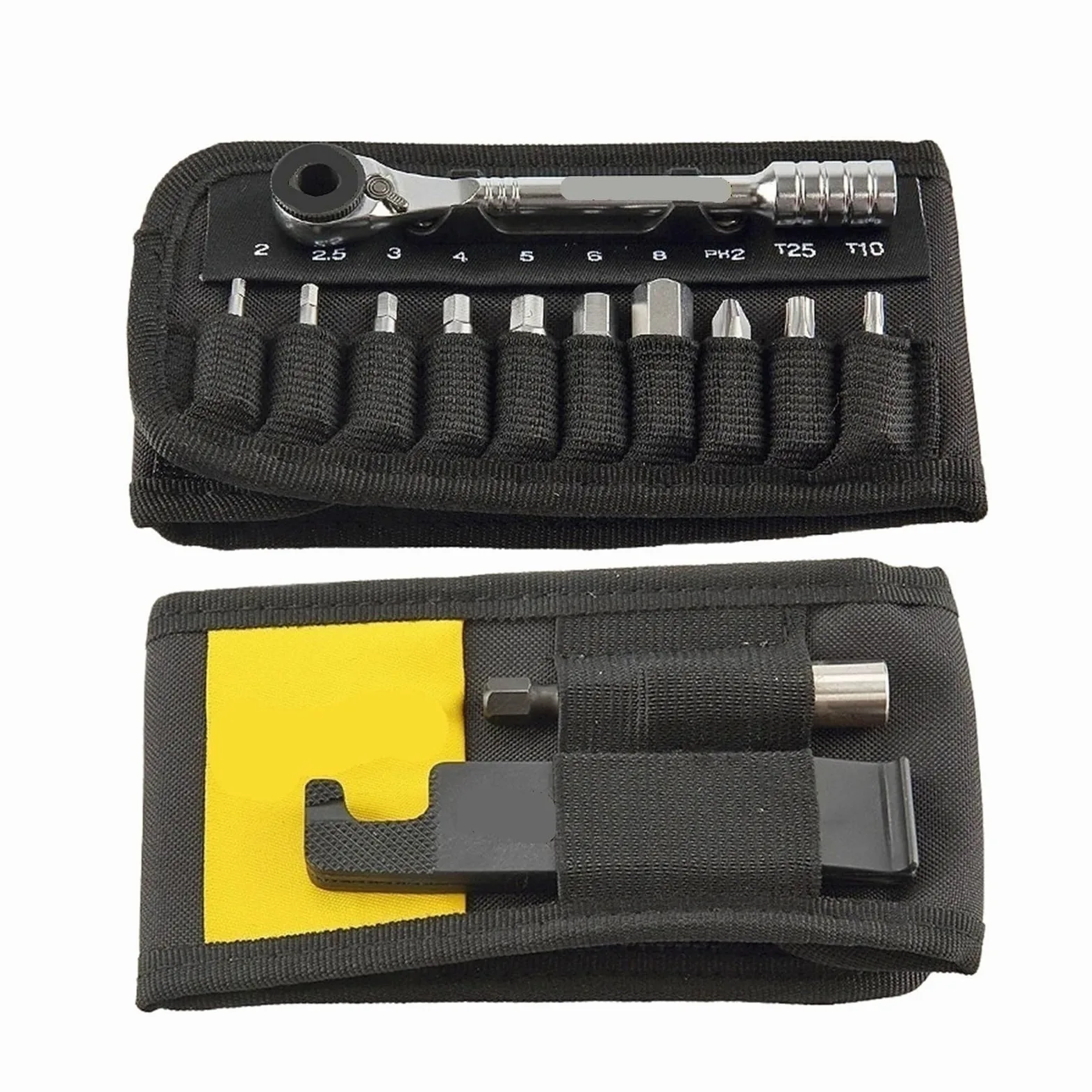 Generico Herramientas de reparación Bicicletas Carretera TT2524, Llave Torx Hexagonal 15 en 1 con trinquete Lite