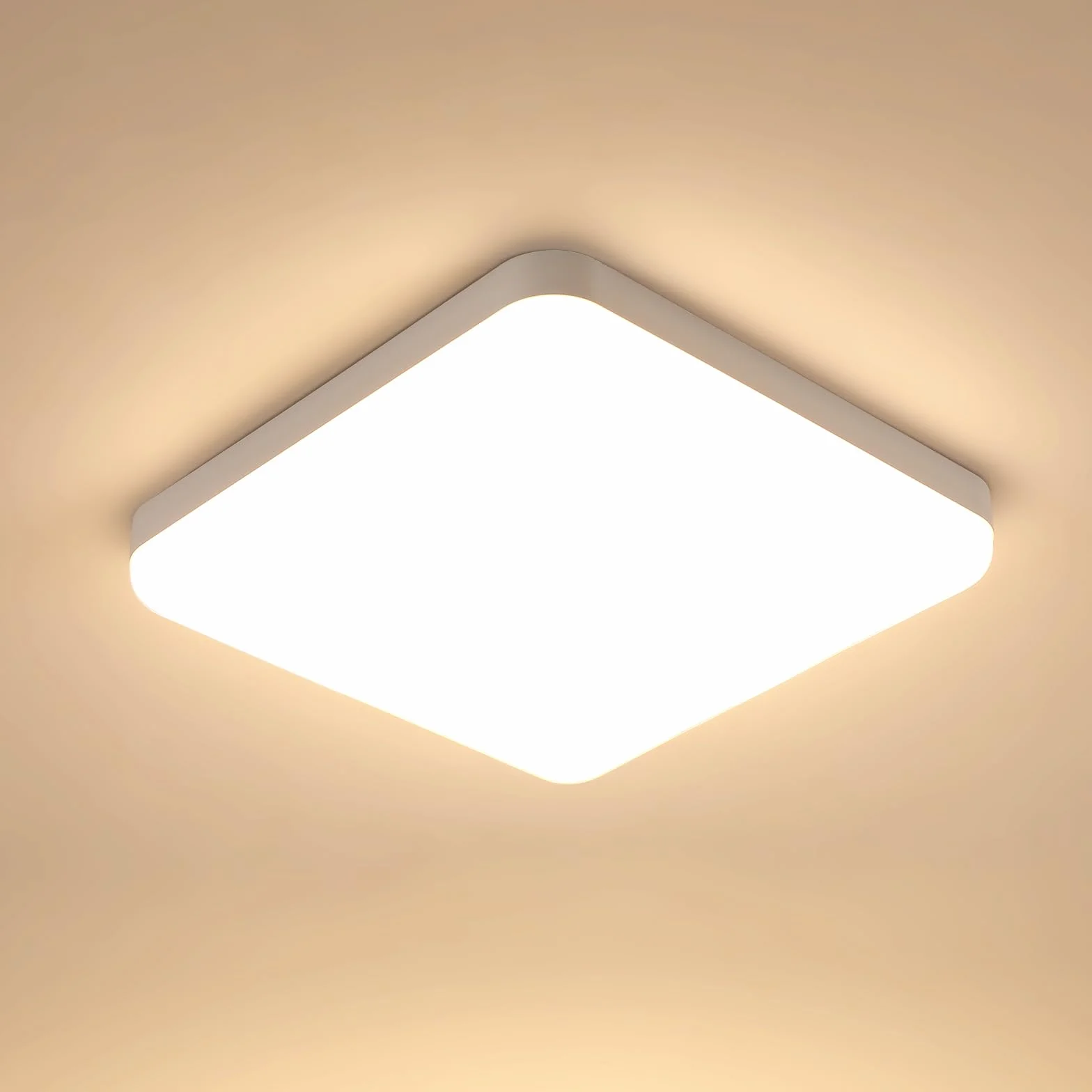 Plafon LED Techo 32W 3600LM 3000K Luz Cálida IP54 Impermeable 25CM