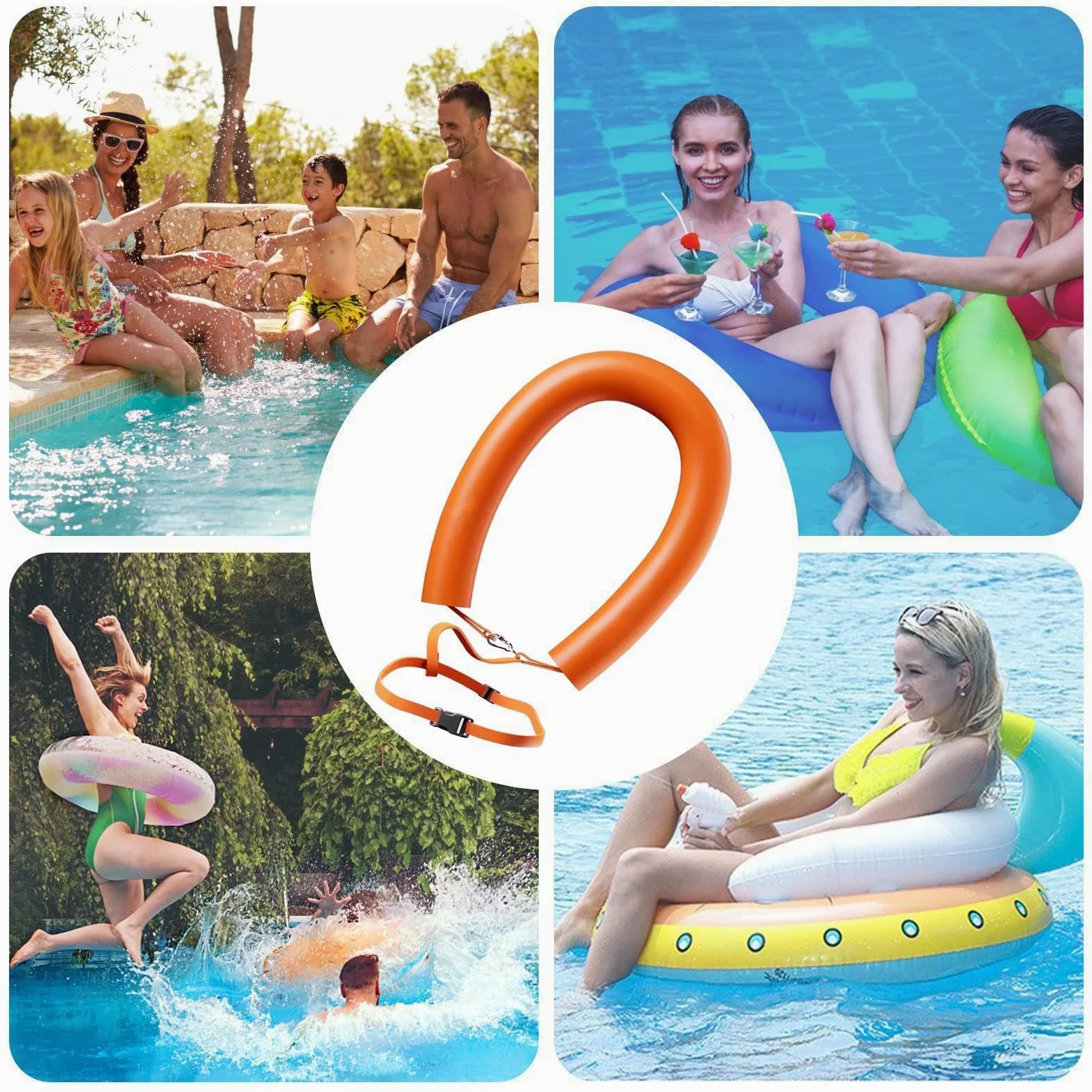 Cinturón de flotación para natación No inflable, a prueba de fugas | Barra de Espuma para Entrenamiento Para principiantes, deportistas, hombres y mujeres, lago, mar, embalse y estanque