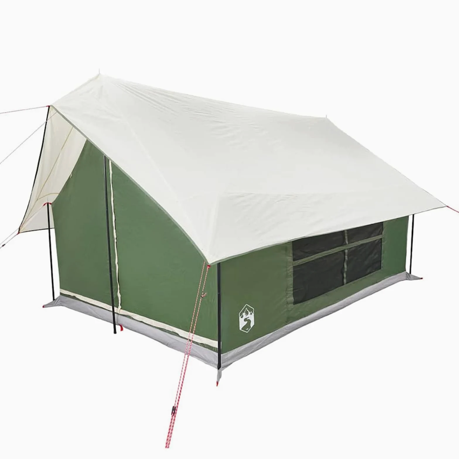 HOMELEN - Refugio para acampada para 5 personas, impermeable, de poliéster verde, tamaño familiar, resistente a la intemperie con lluvia extraíble, puerto eléctrico y ventilación para patio