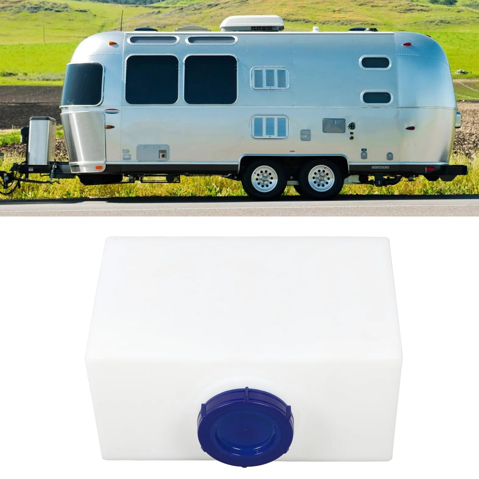 Luocute Tanque de Retención de Agua para Vehículos Recreativos de 5 Galones | LLDPE Cuadrado, Tanque de almacenamiento de agua dulce, con cubierta sellada, para yate de barco, remolque RV
