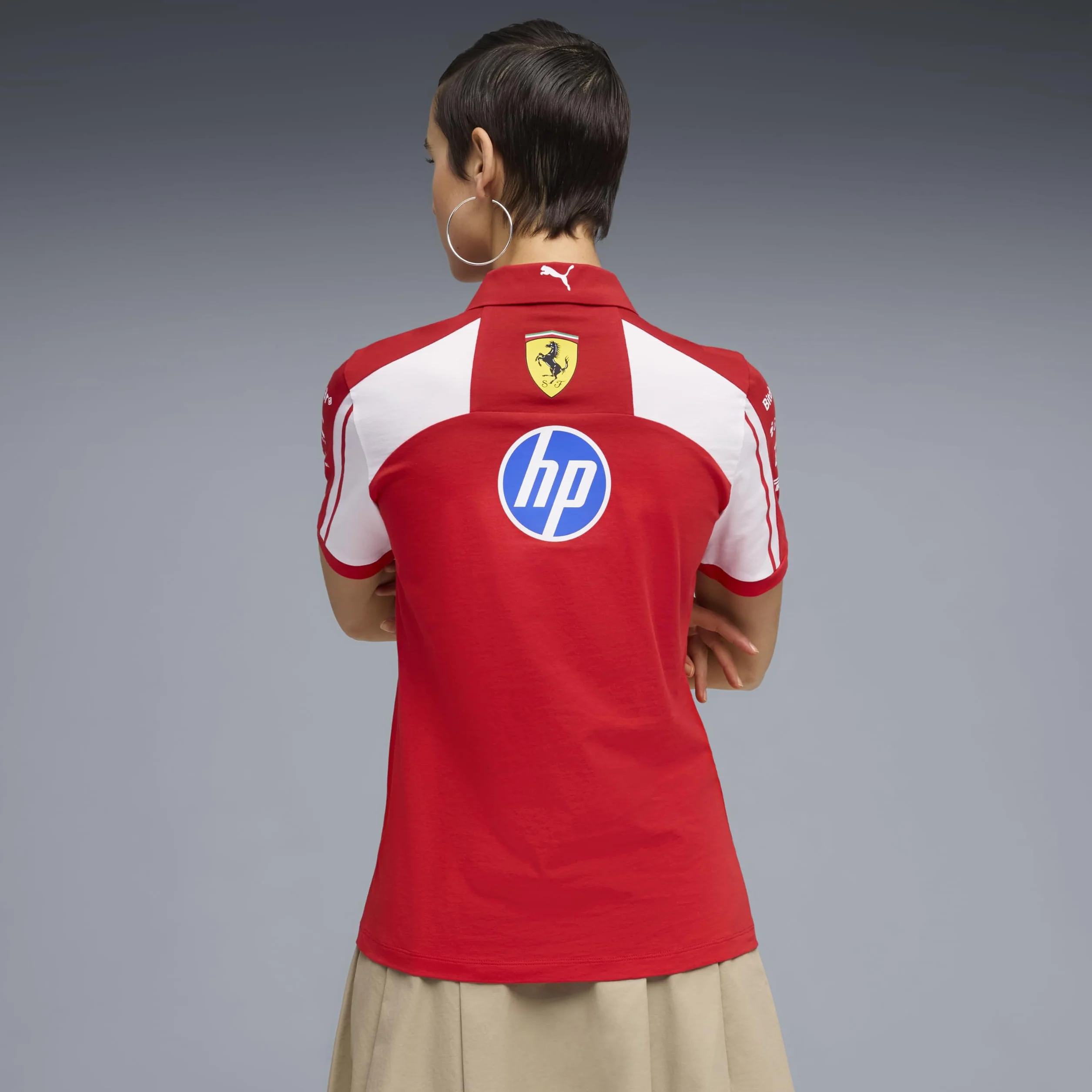 PUMA Scuderia Ferrari F1 2026 Polo del Equipo para Mujer - Rojo