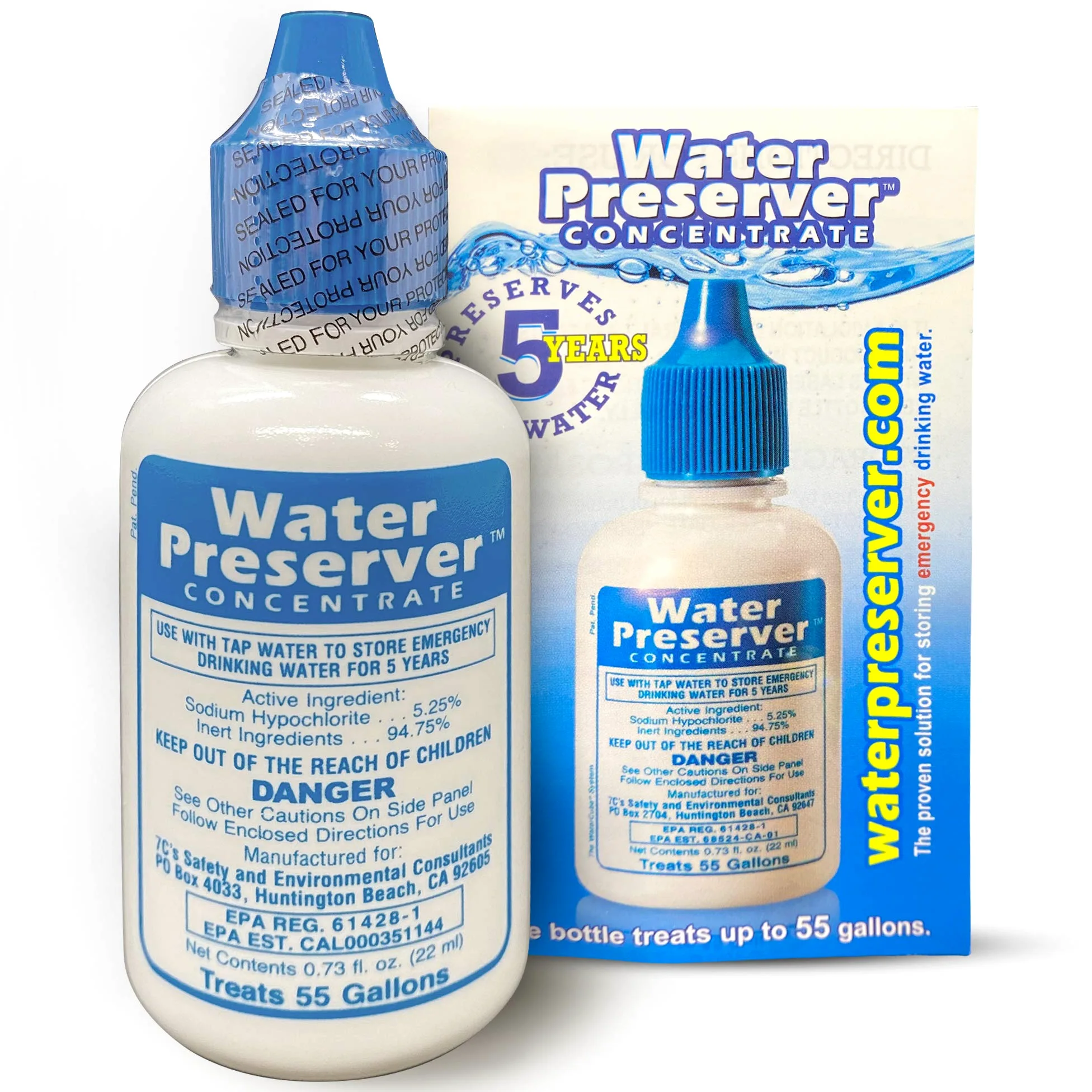 Conservador de agua concentrado de 55 galones para 5 años de preparación de emergencias para desastres, kits de supervivencia, almacenamiento de agua de emergencia, terremoto, huracán, seguridad