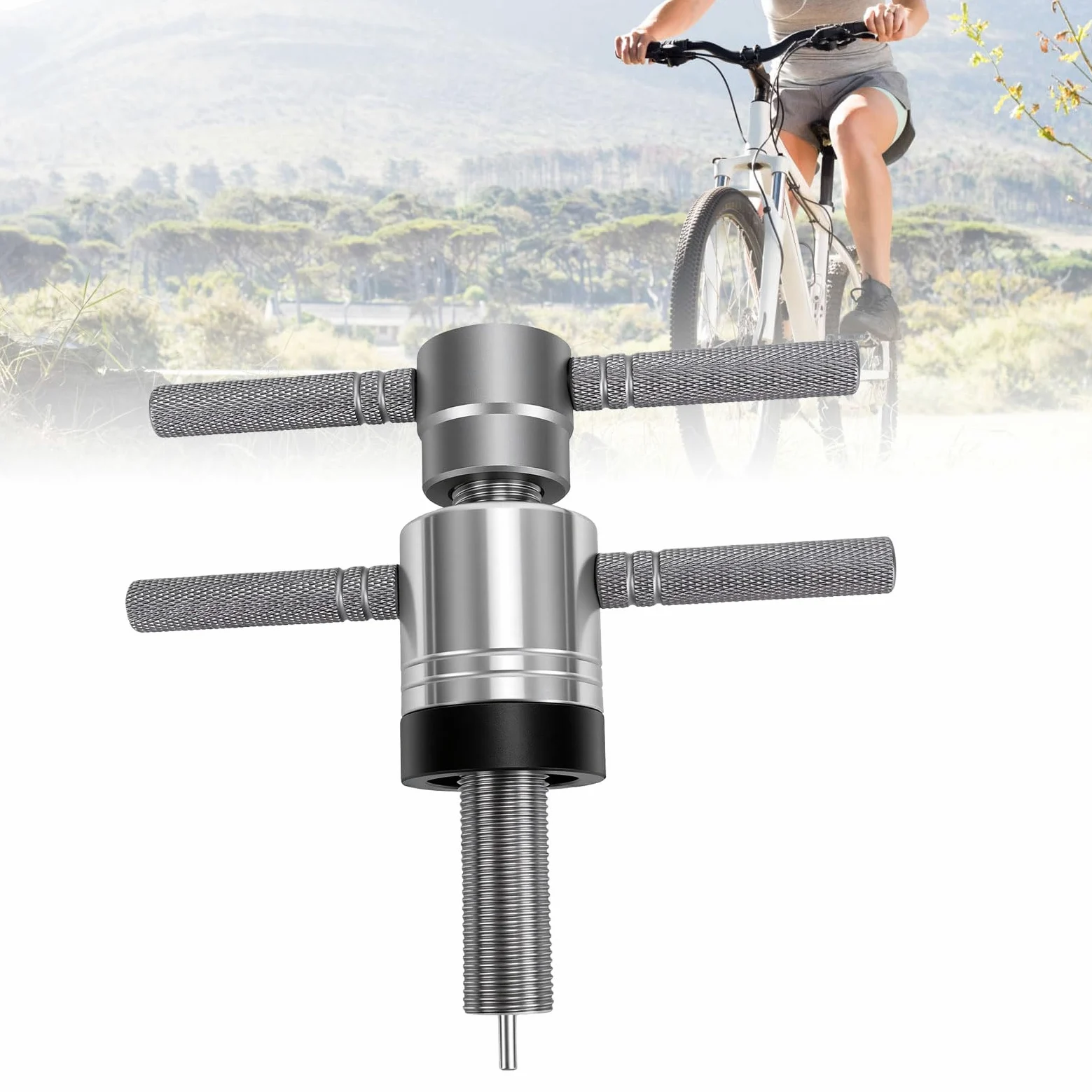 Luocute Herramienta de Extracción de Cojinetes de Buje de Bicicleta, Extractor de Pinza Expandible | para rodamientos interiores de 6-20 mm y exteriores de 14-39 mm, con empuje y pasador reforzado para una extracción suave