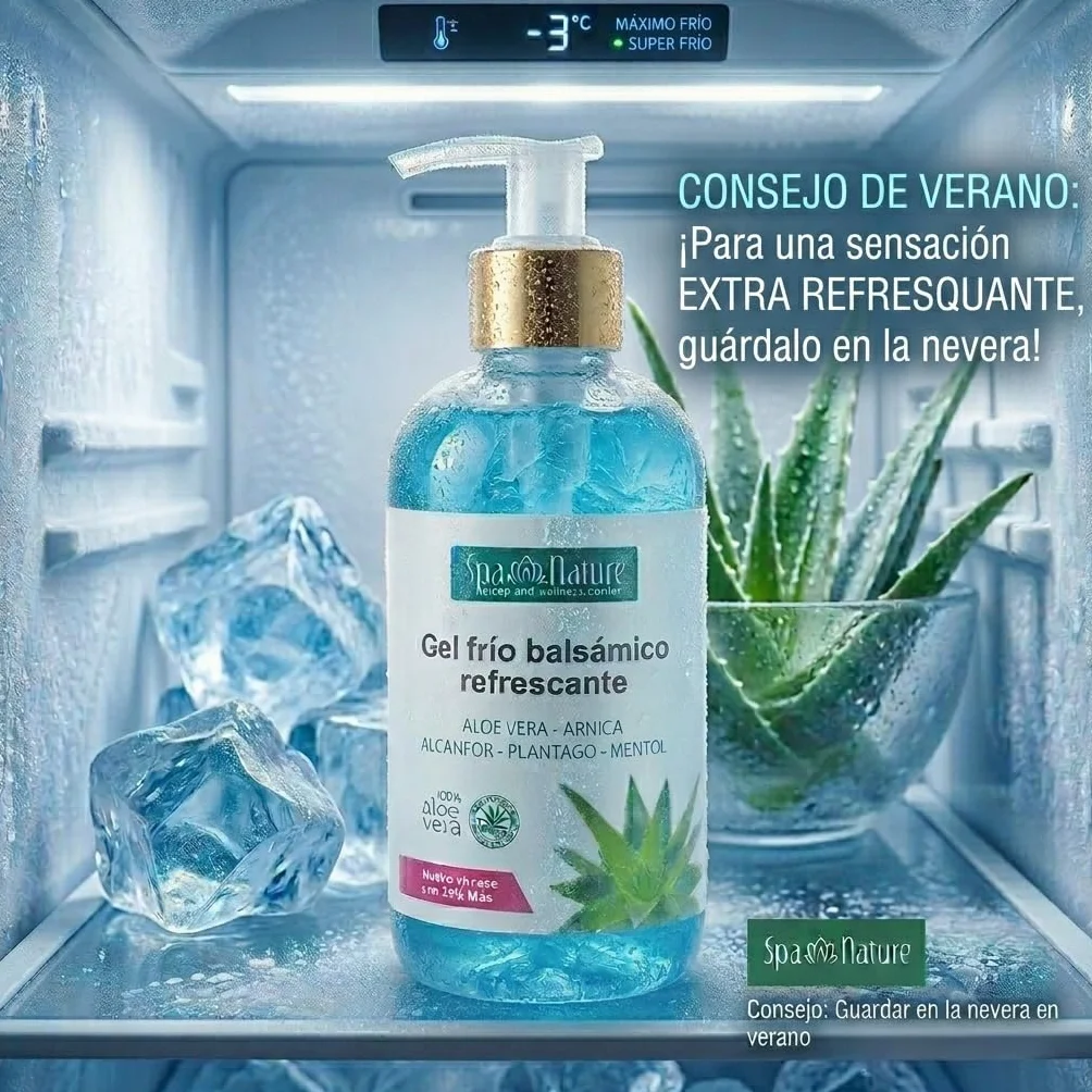 Crema Gel Frío Piernas Cansadas con Aloe Vera 250ml - Efecto Calmante, Hidratante, Antiinflamatorio, Absorción Rápida, Vegano