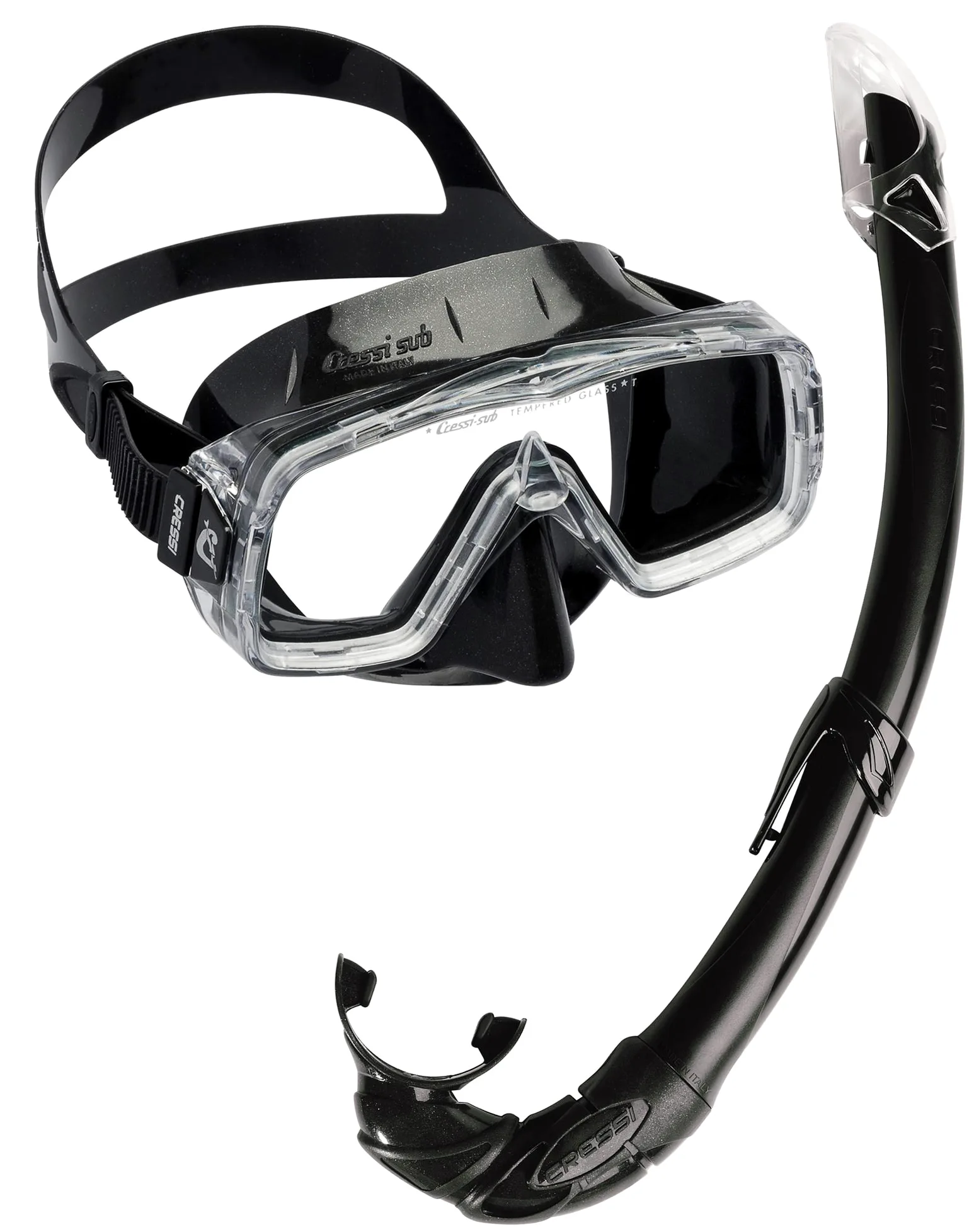 Cressi Máscara Sirena & Tubo - Conjunto Combo de Snorkel Made in Italy