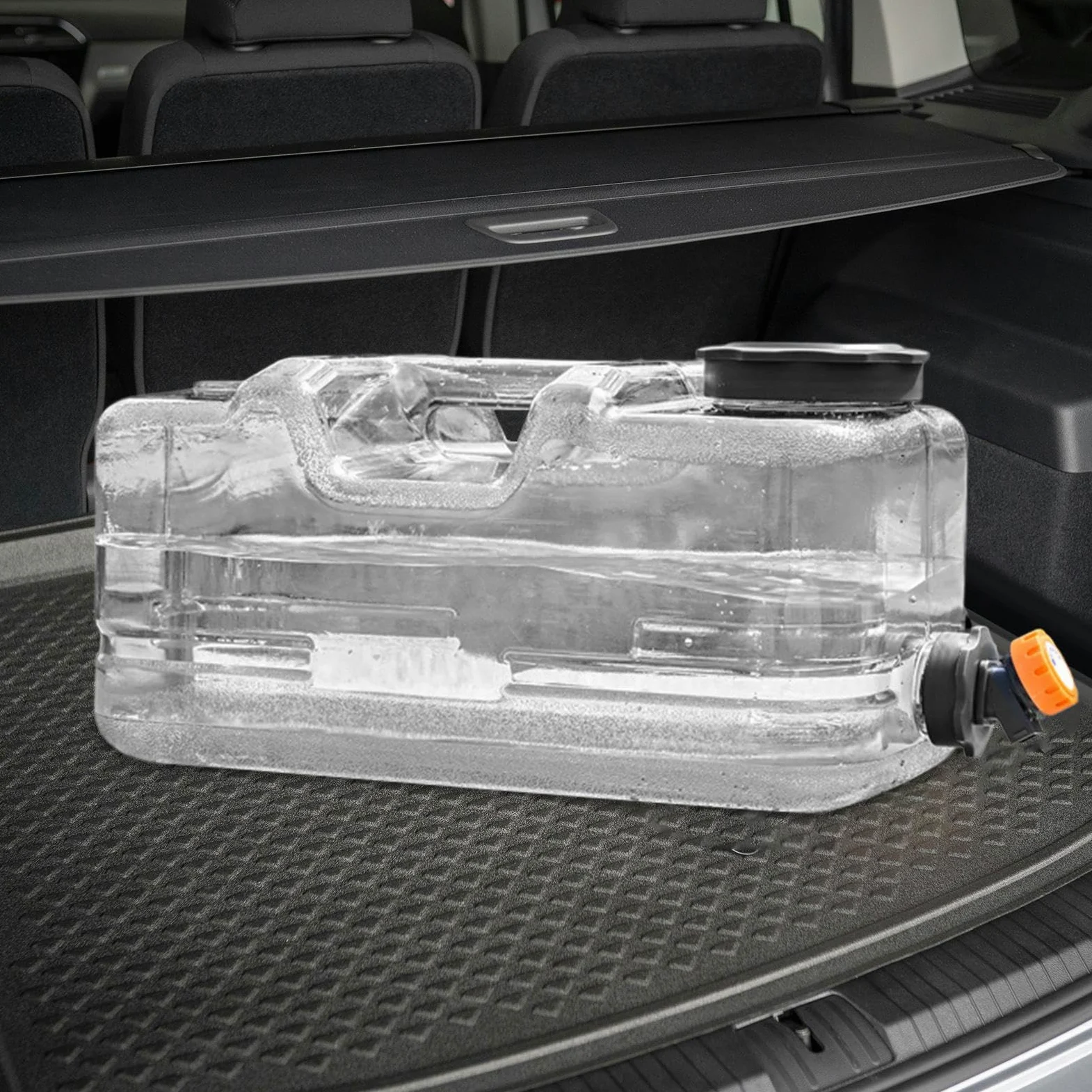 Bidón de Agua para Camping, Depósito de Agua con Grifo, Cubo con Cepillo de Limpieza, Multiusos para Emergencias, Senderismo, Etc.