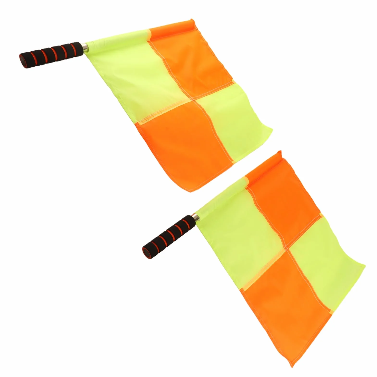 Bandera de árbitro Deportivo, 2 Piezas Bandera de Juez de Línea Tela Impermeable Varilla de Acero Inoxidable de Esponja con Bolsa de Almacenamiento para Entrenamiento de Fútbol,